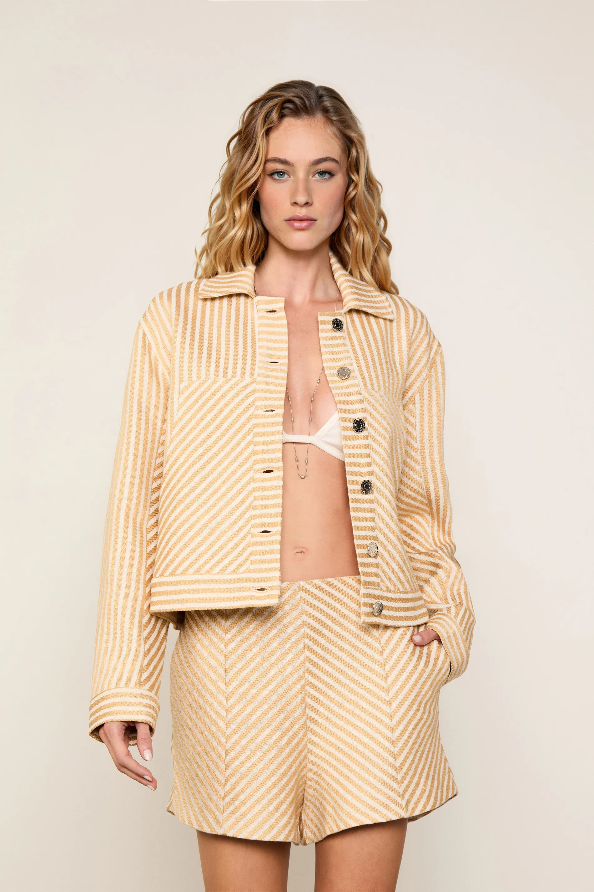 Jaqueta Linho Stripes