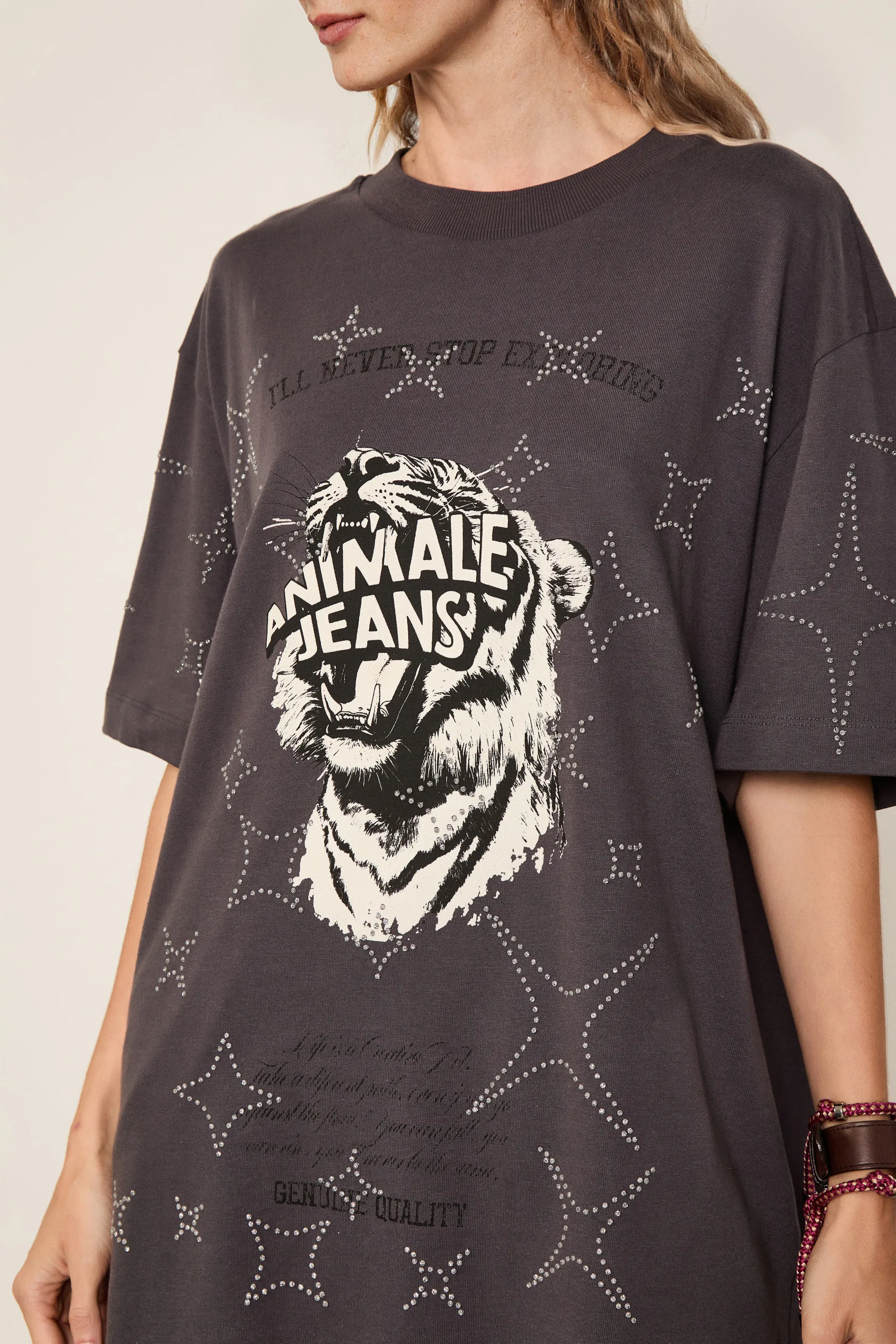 T-Shirt Malha Tigre Brilhod Over — foto 2