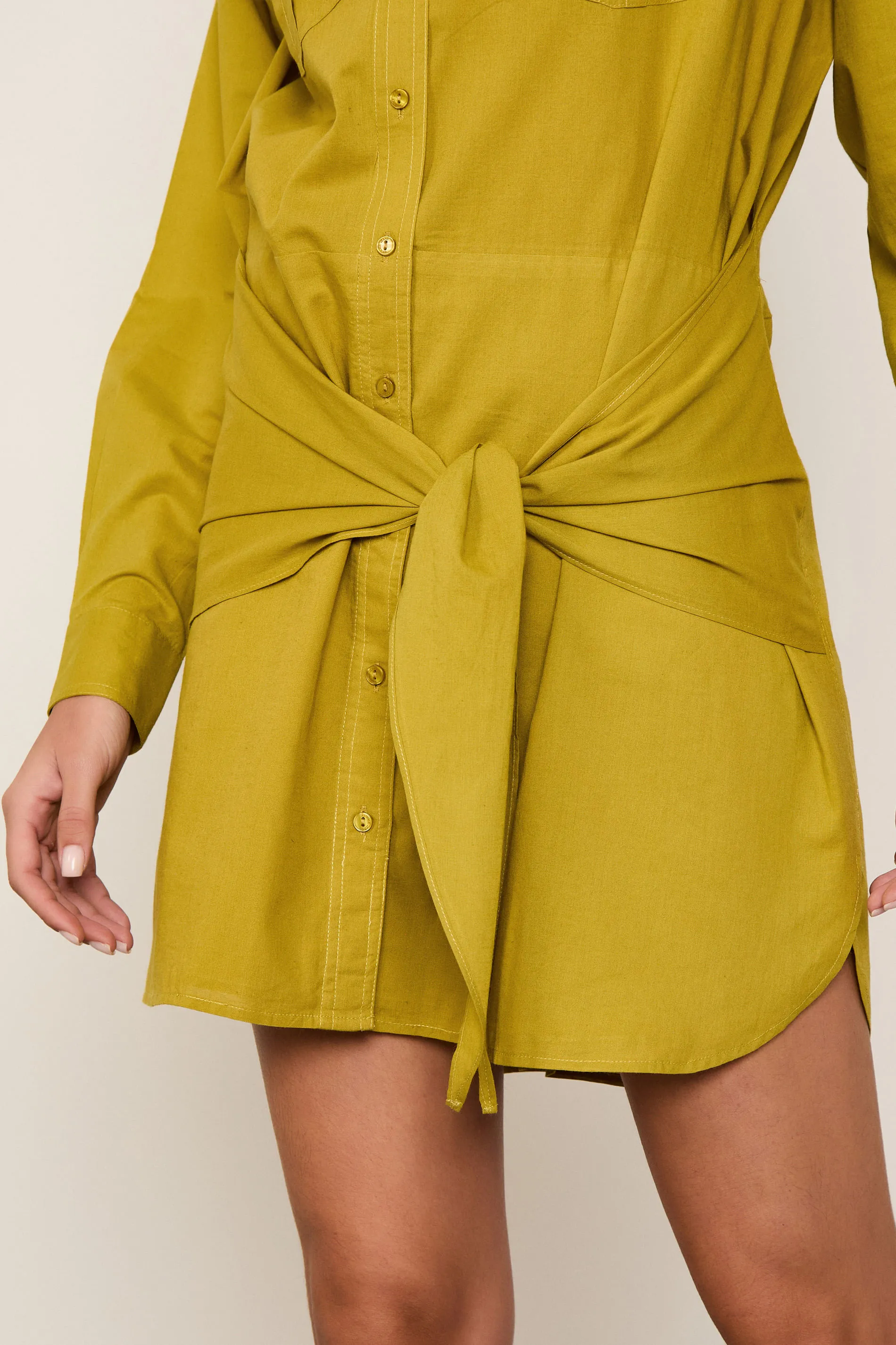 Vestido De Voil Curto Com Amarração — foto 4