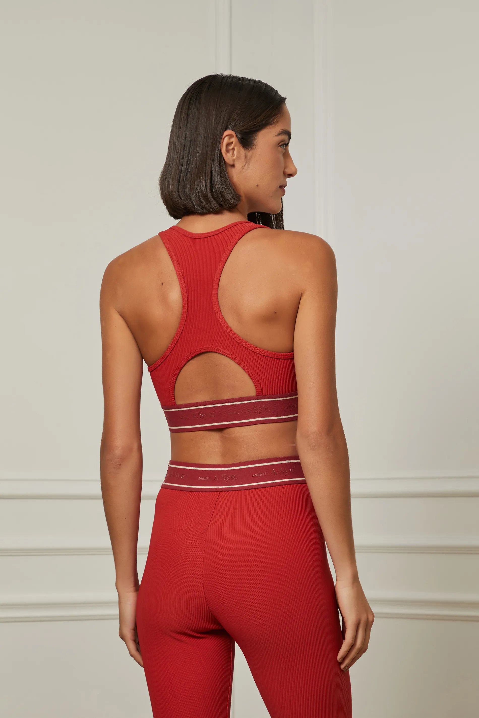 Top Elastic Textura Vermelho Terroso — foto 3