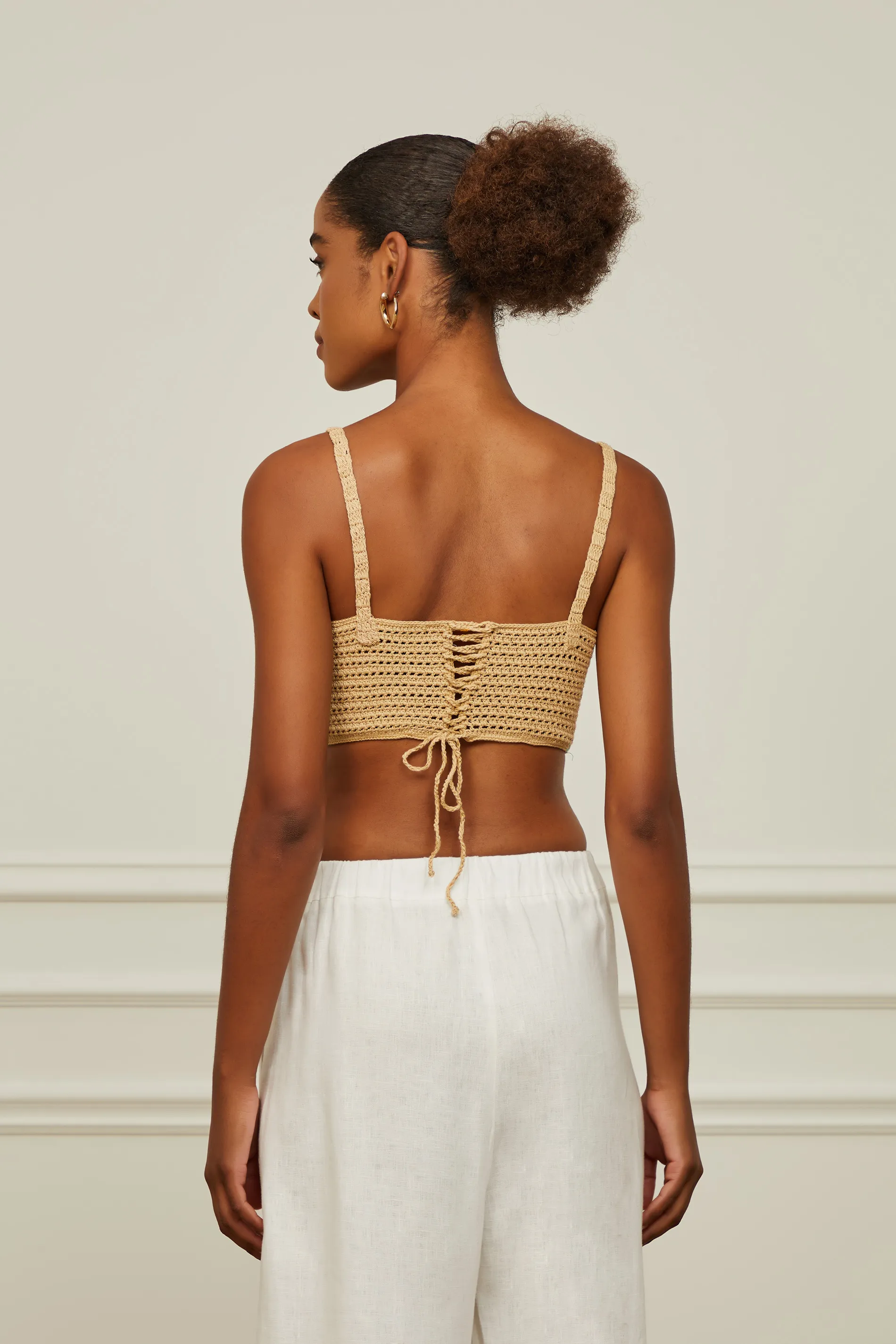 Top De Crochet Com Atado Nas Costas Cru — foto 3