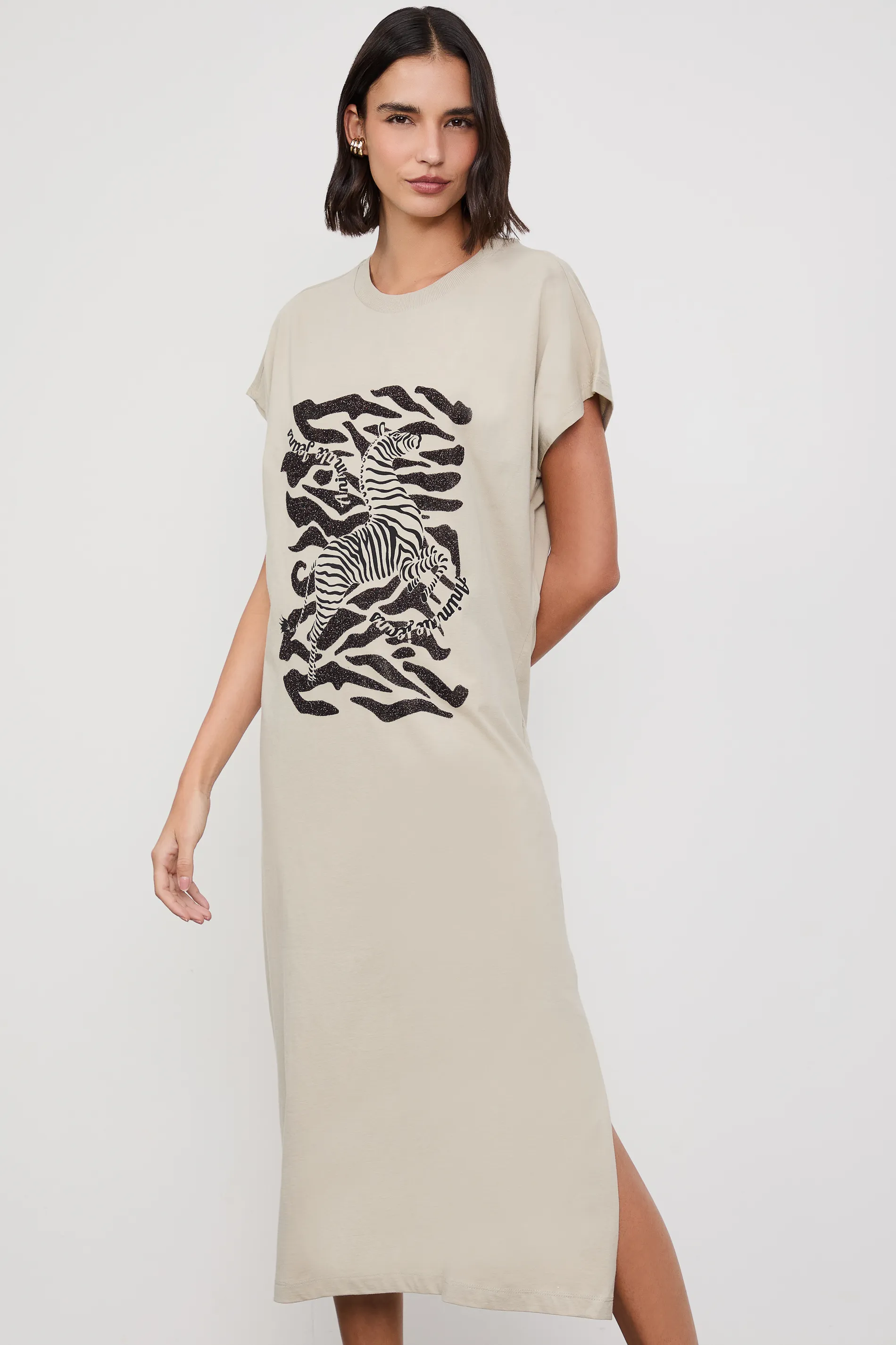Vestido De Malha Texturizada Midi De Alça — foto 4