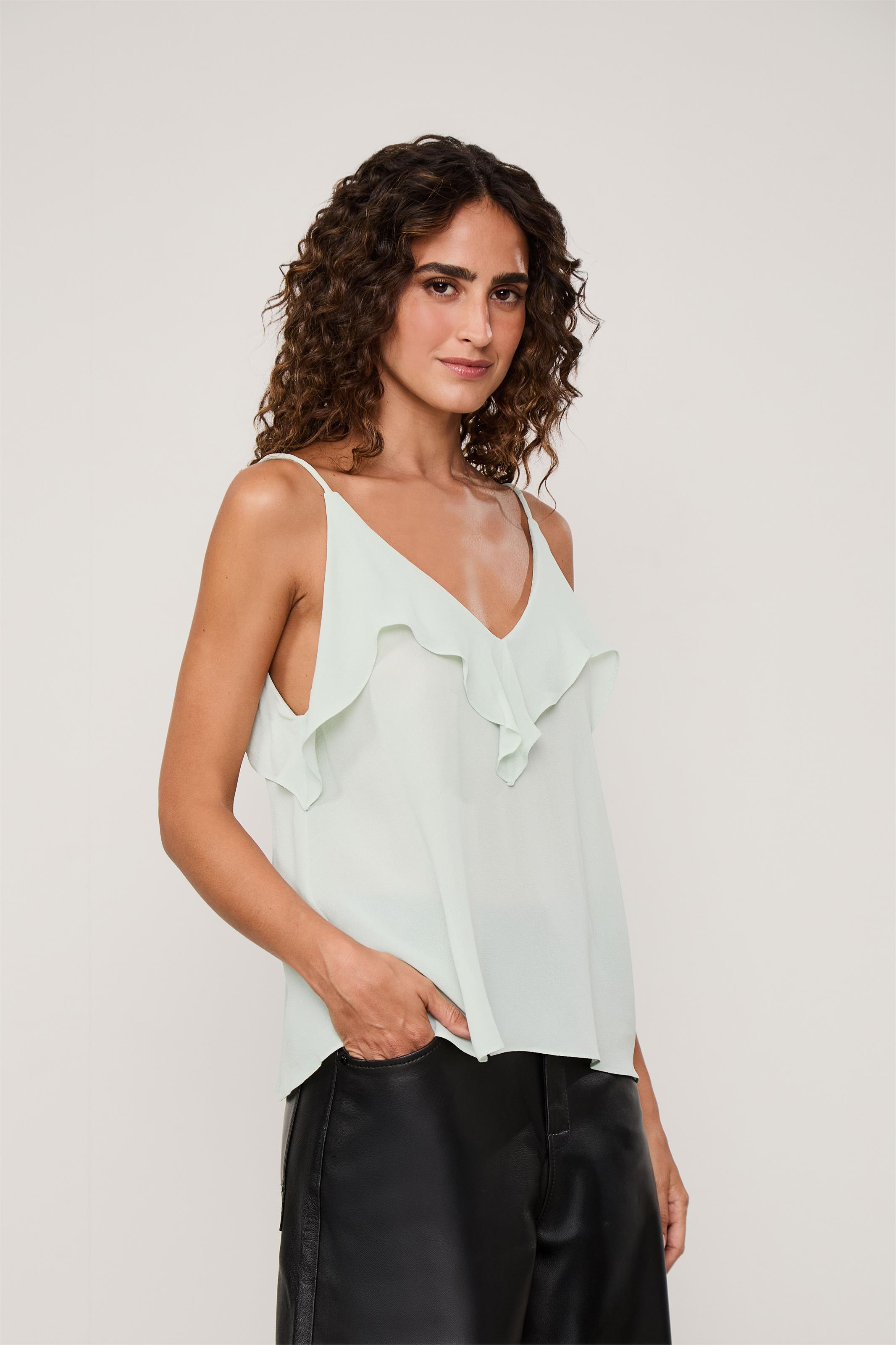 Blusa Decote v Babados Colors — foto 4
