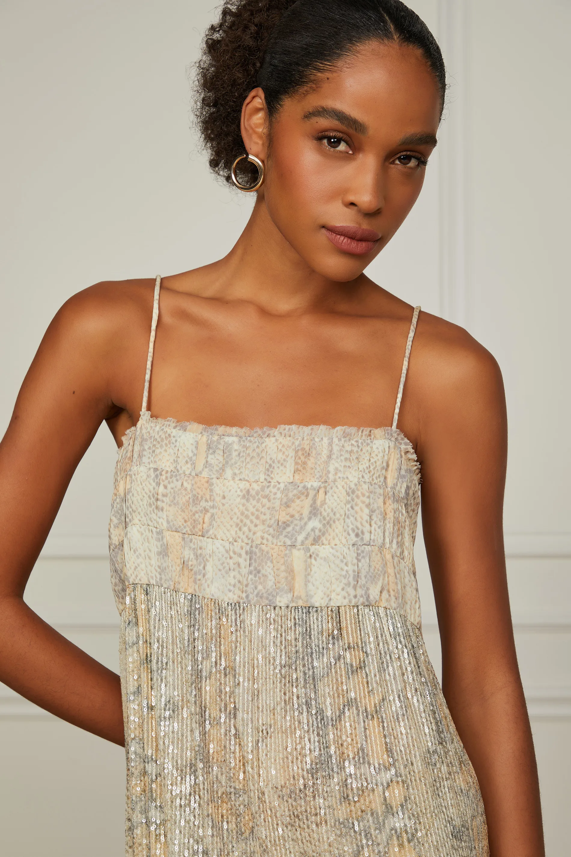 Vestido De Paetê Midi Estampa Cobra — foto 2