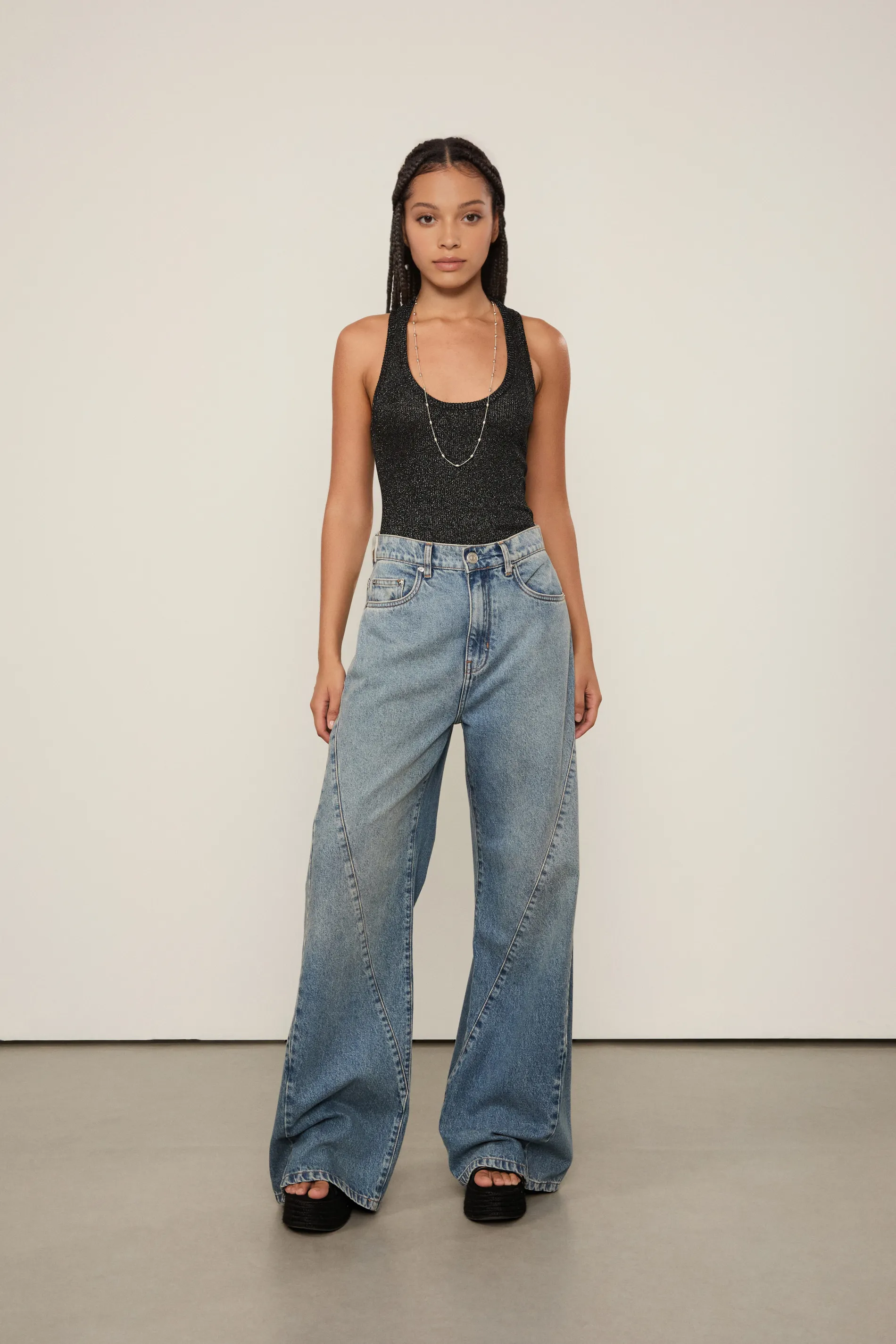 Regata De Tricot Com Lurex Nadador — foto 2