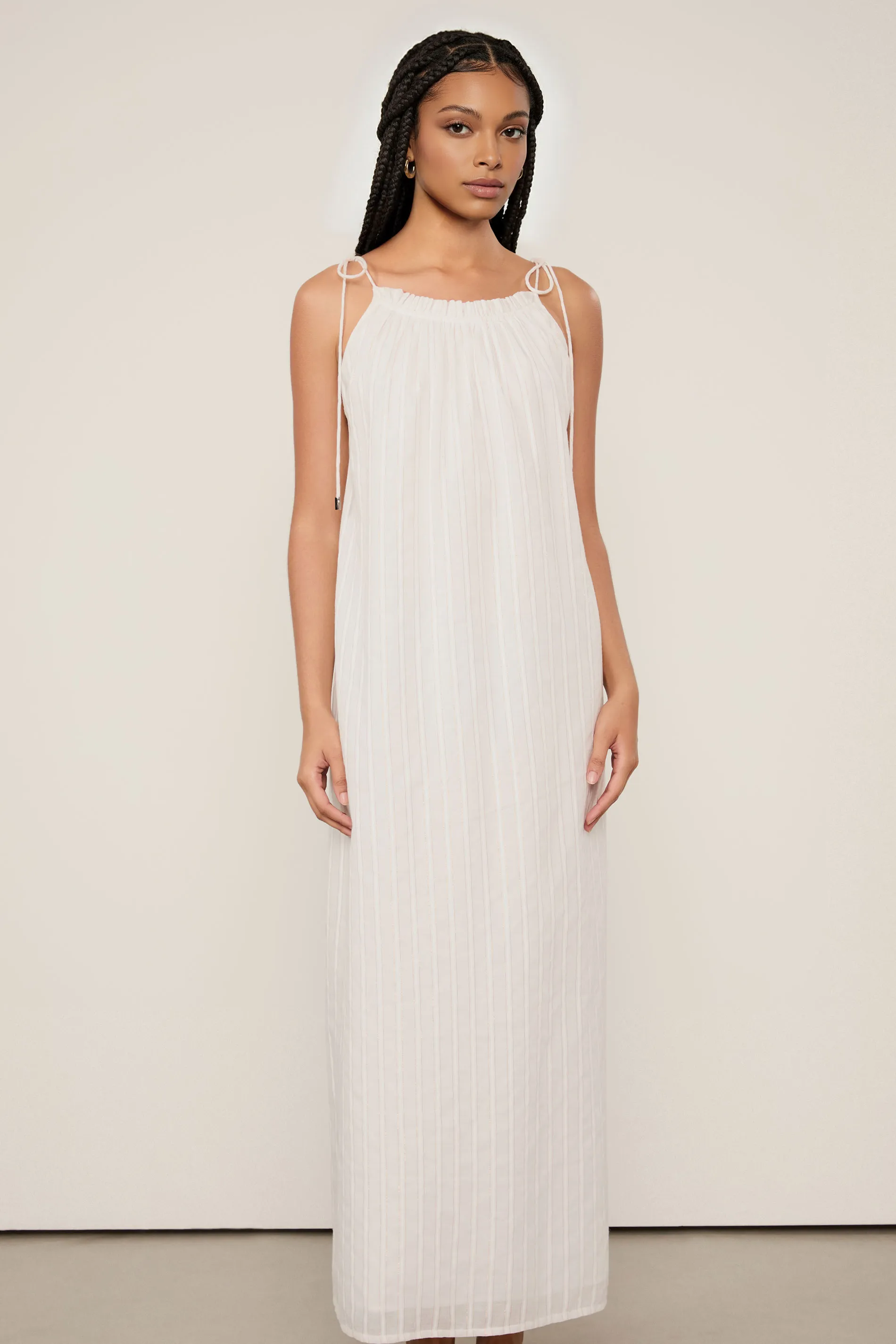 Vestido De Voil Com Lurex Longo — foto 4
