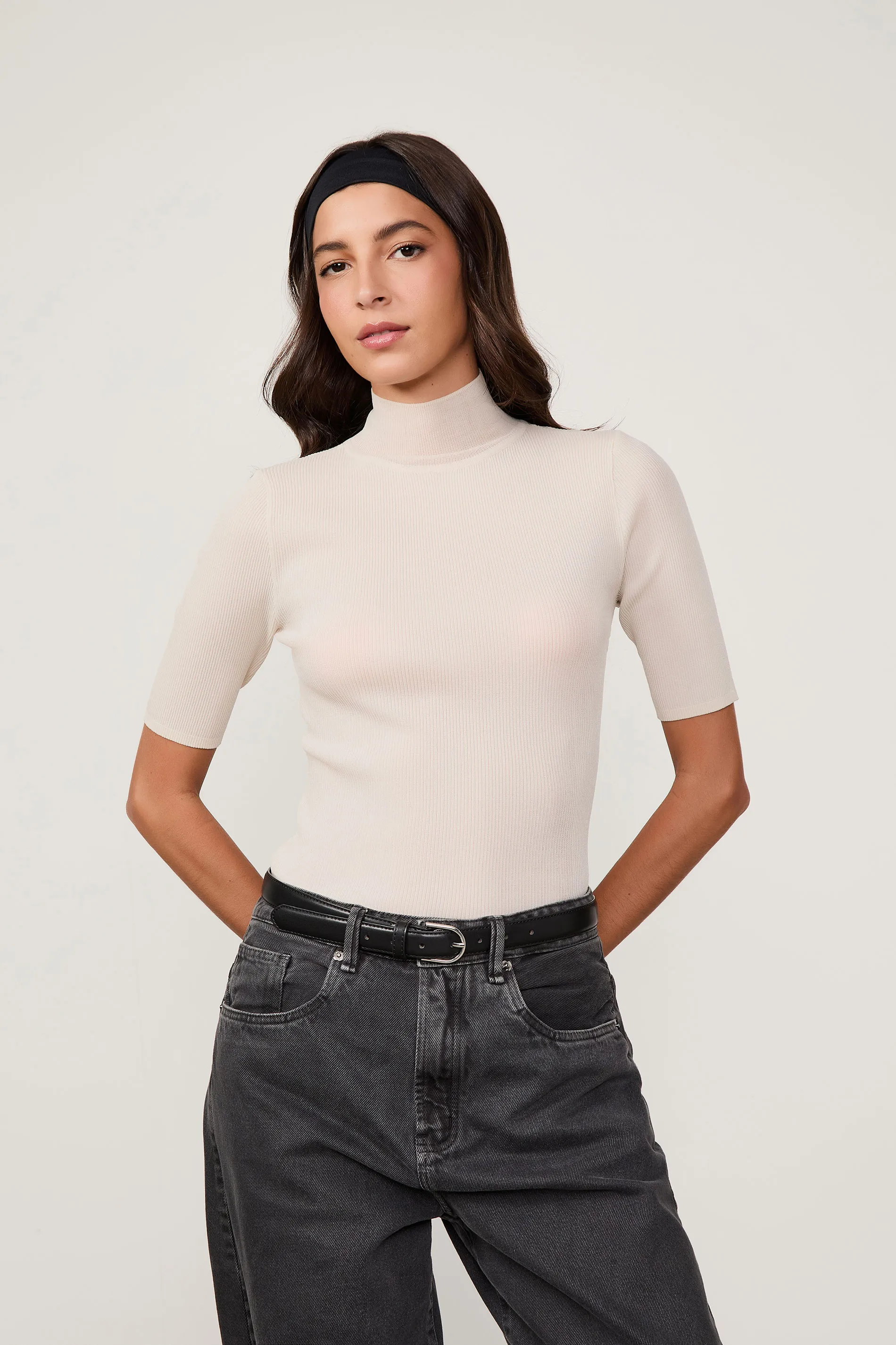 Blusa Tricot Manga Media