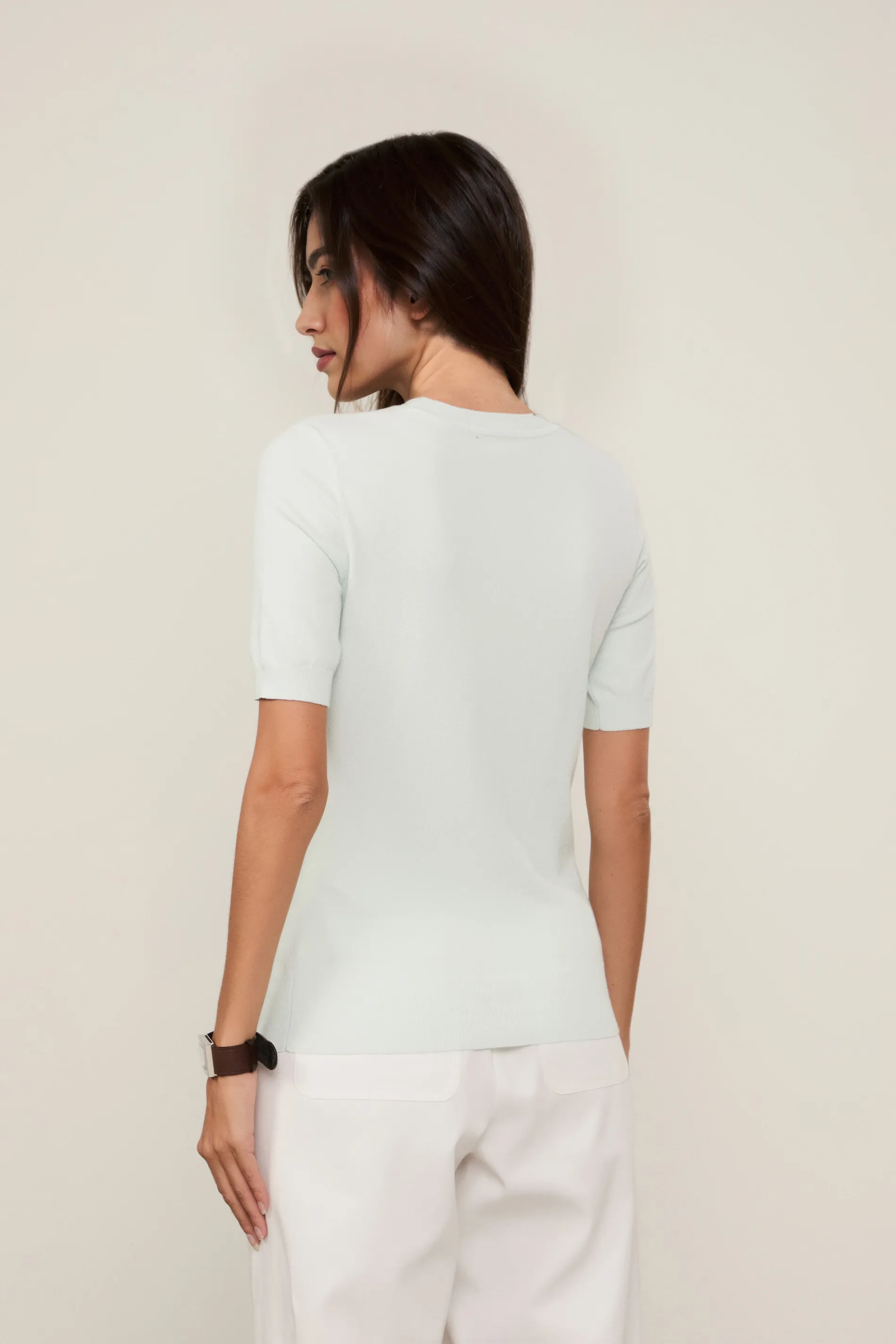 Blusa De Tricot Decote Redondo — foto 3