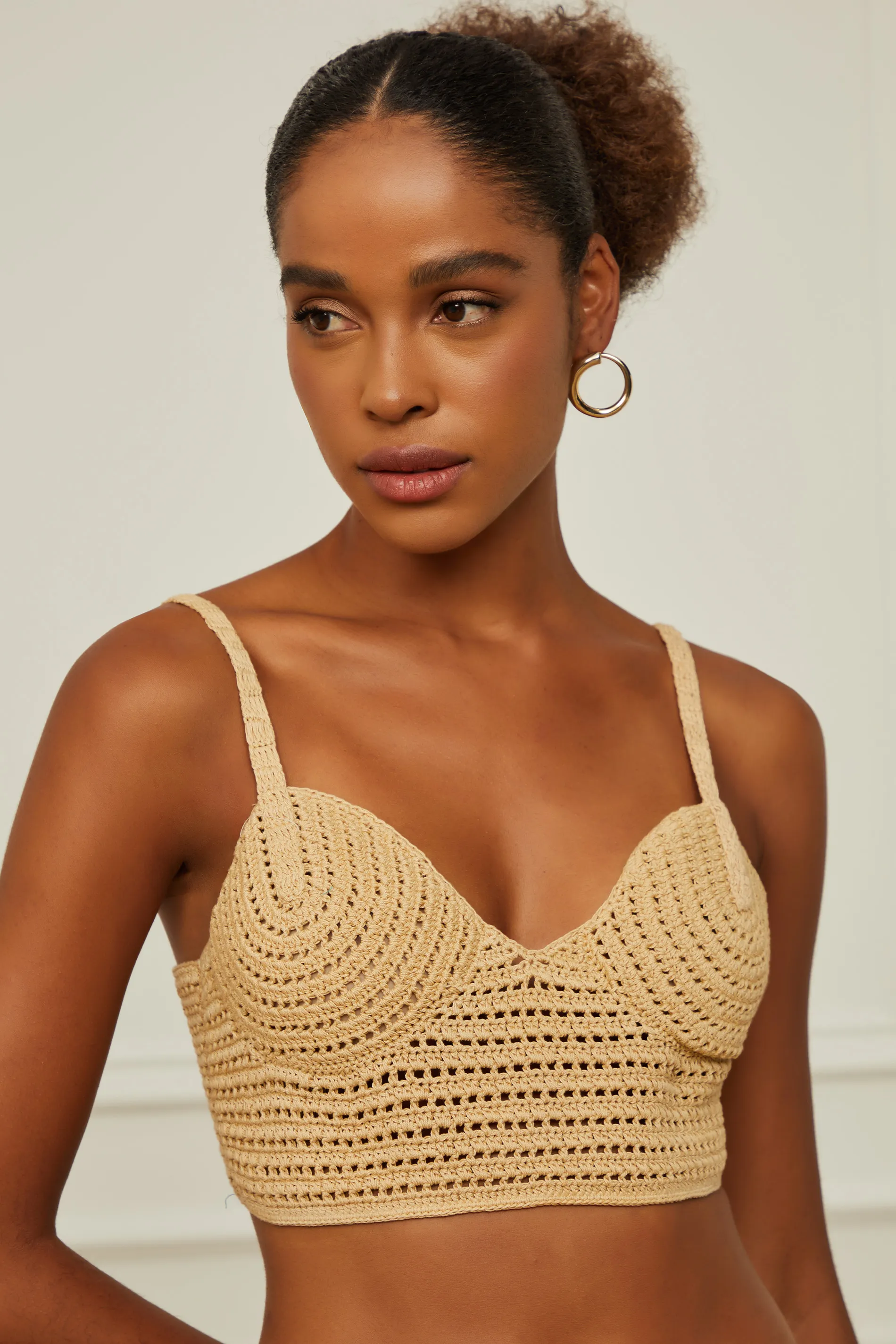 Top De Crochet Com Atado Nas Costas Cru — foto 4