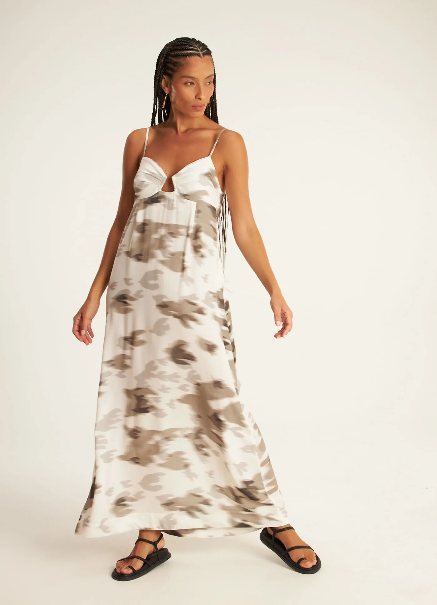 Vestido decote estampado voa — foto 2