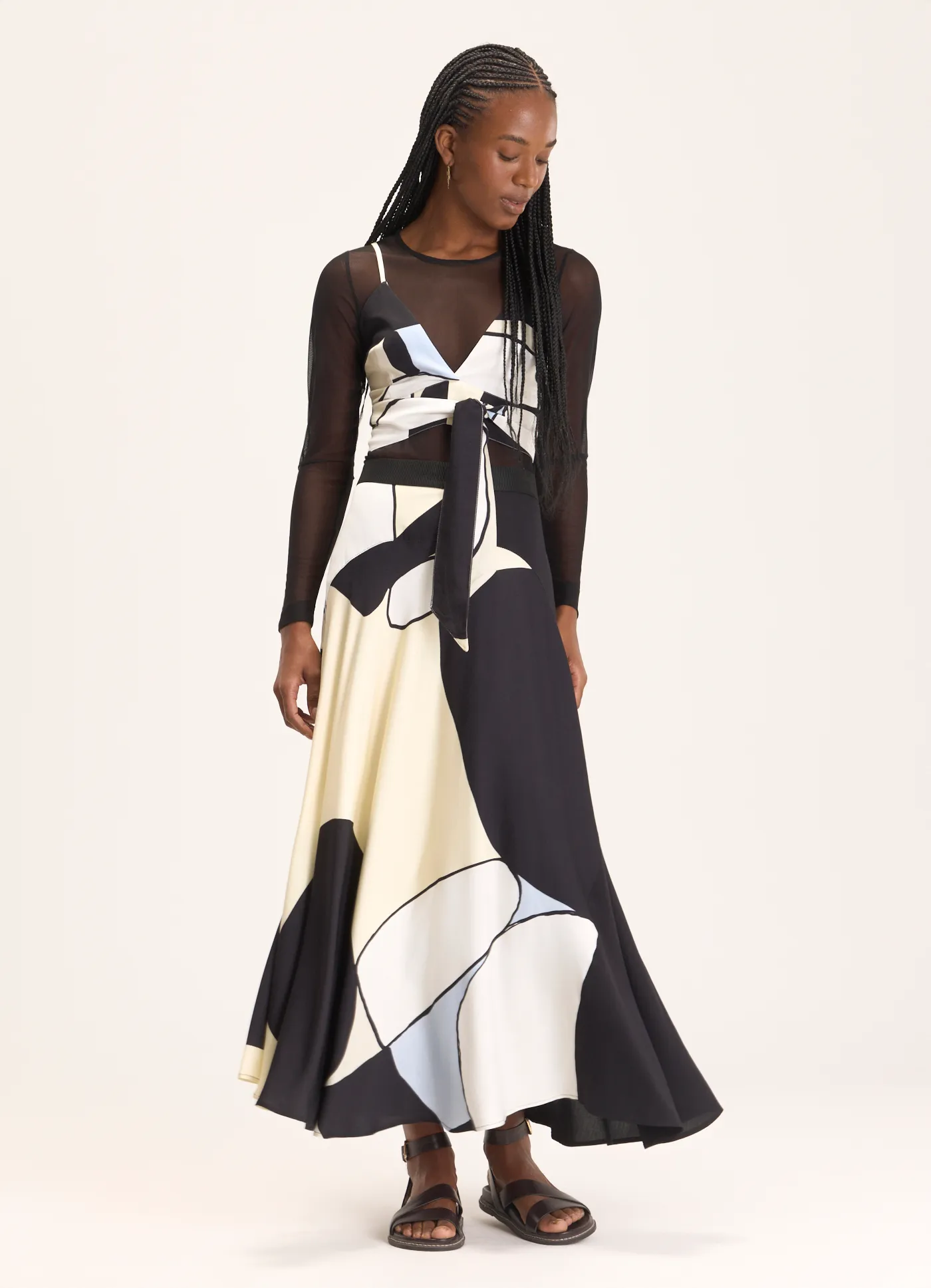 Saia estampada equilíbrio