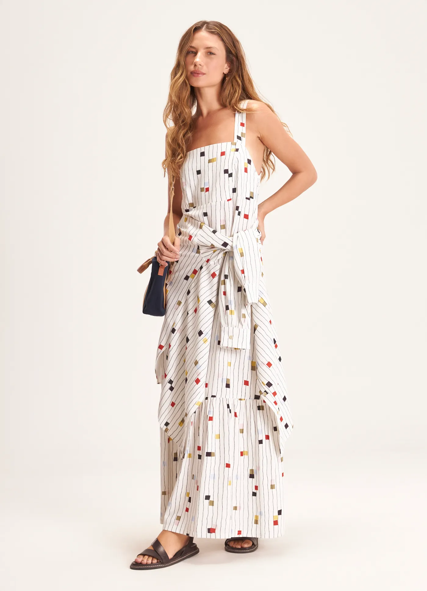 Vestido estampado pixel
