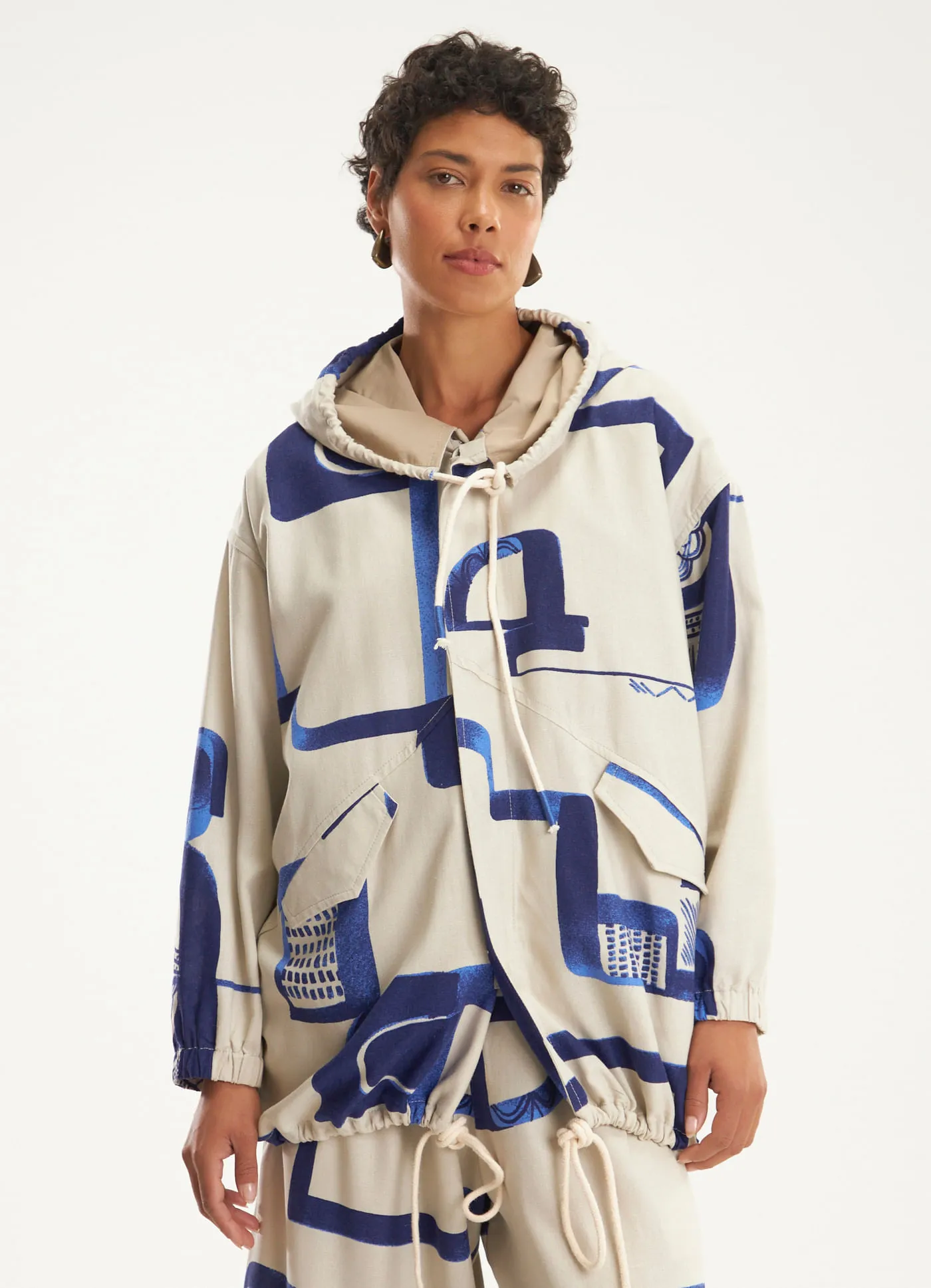 Parka estampada quebra cabeça