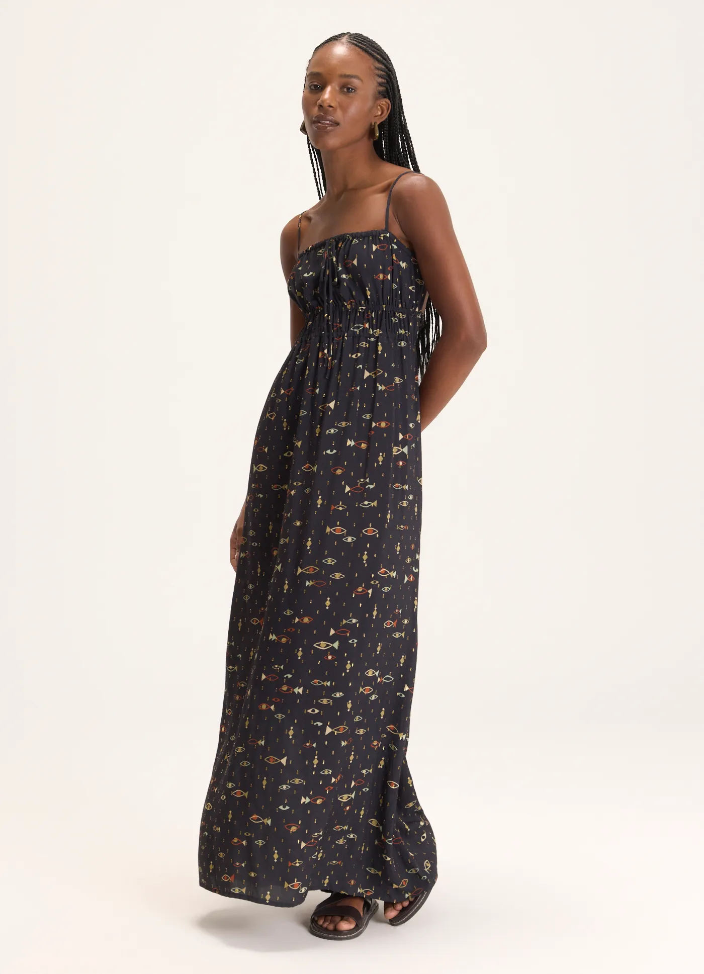 Vestido alcinha estampado beta