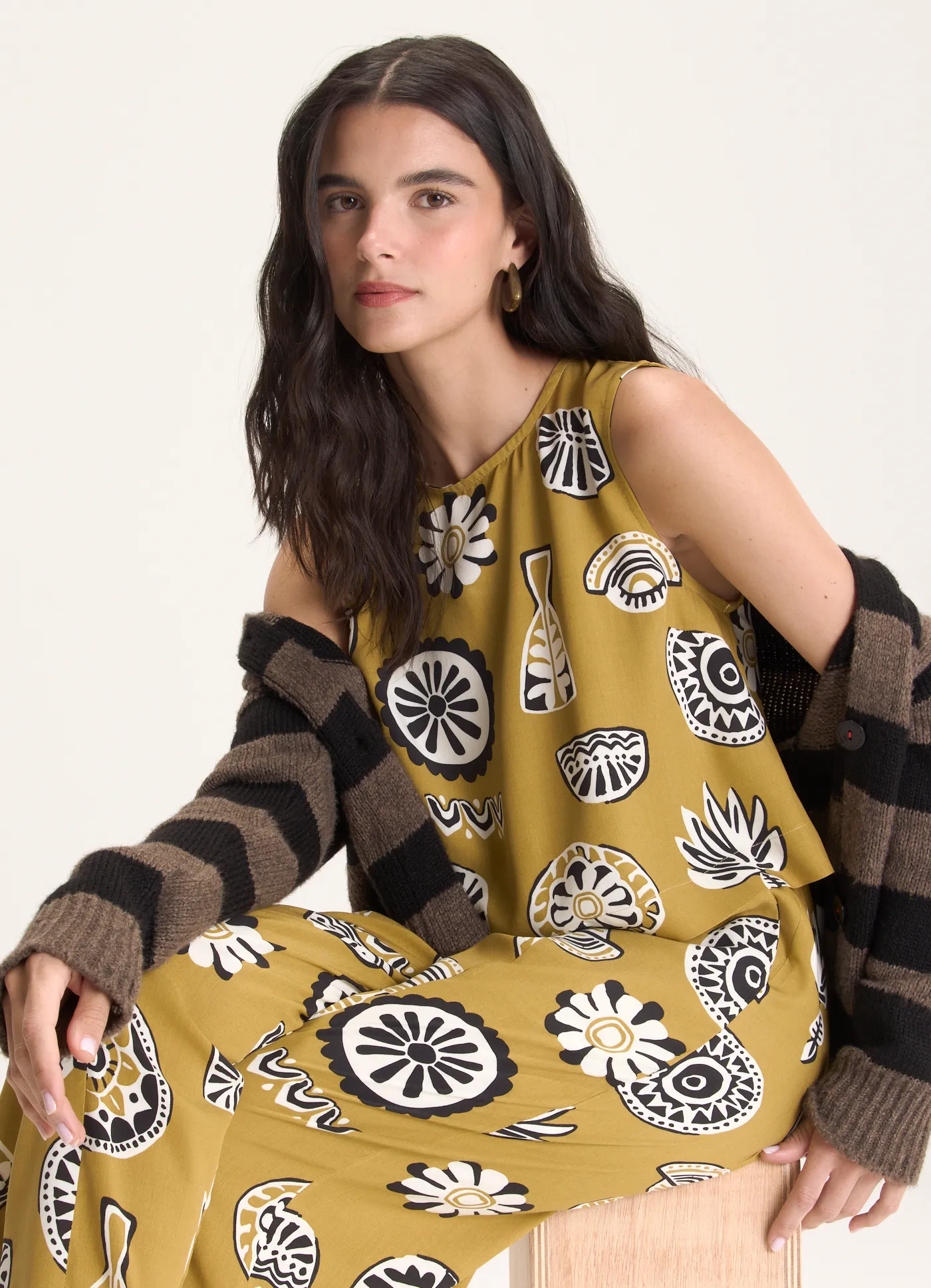 Blusa estampada ancestral