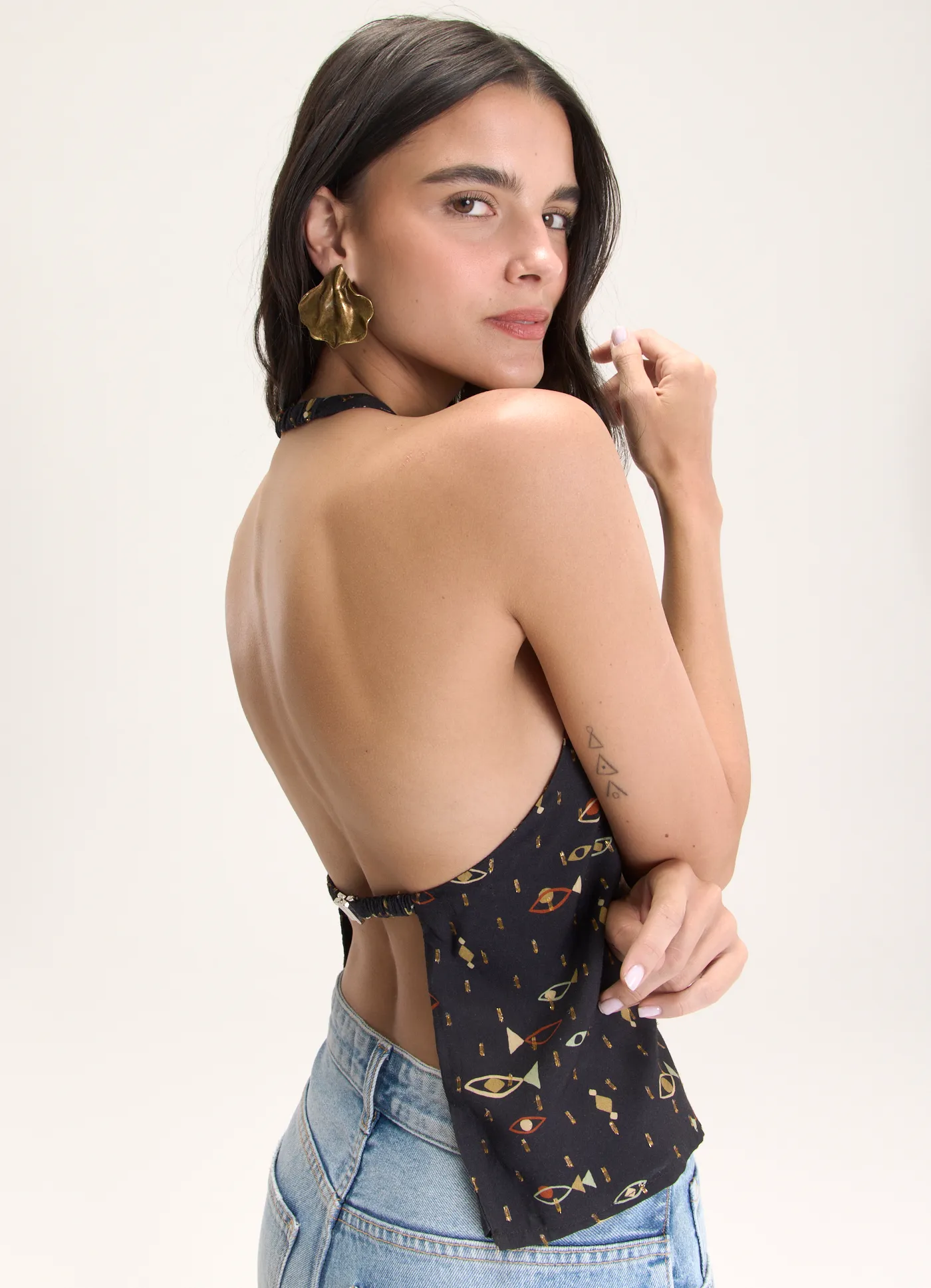 Blusa frente única estampada beta