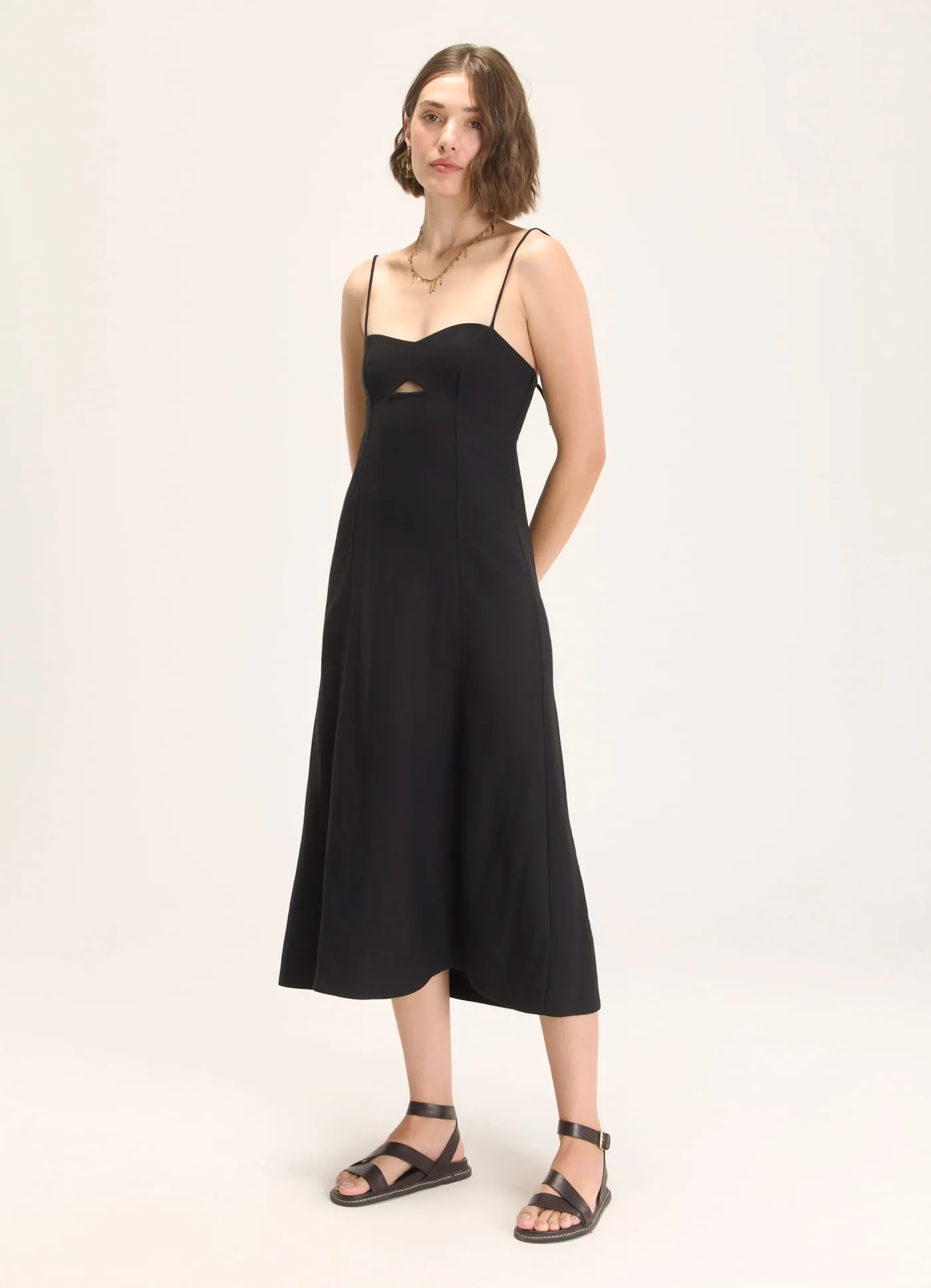 Vestido alça viscose epifania preto