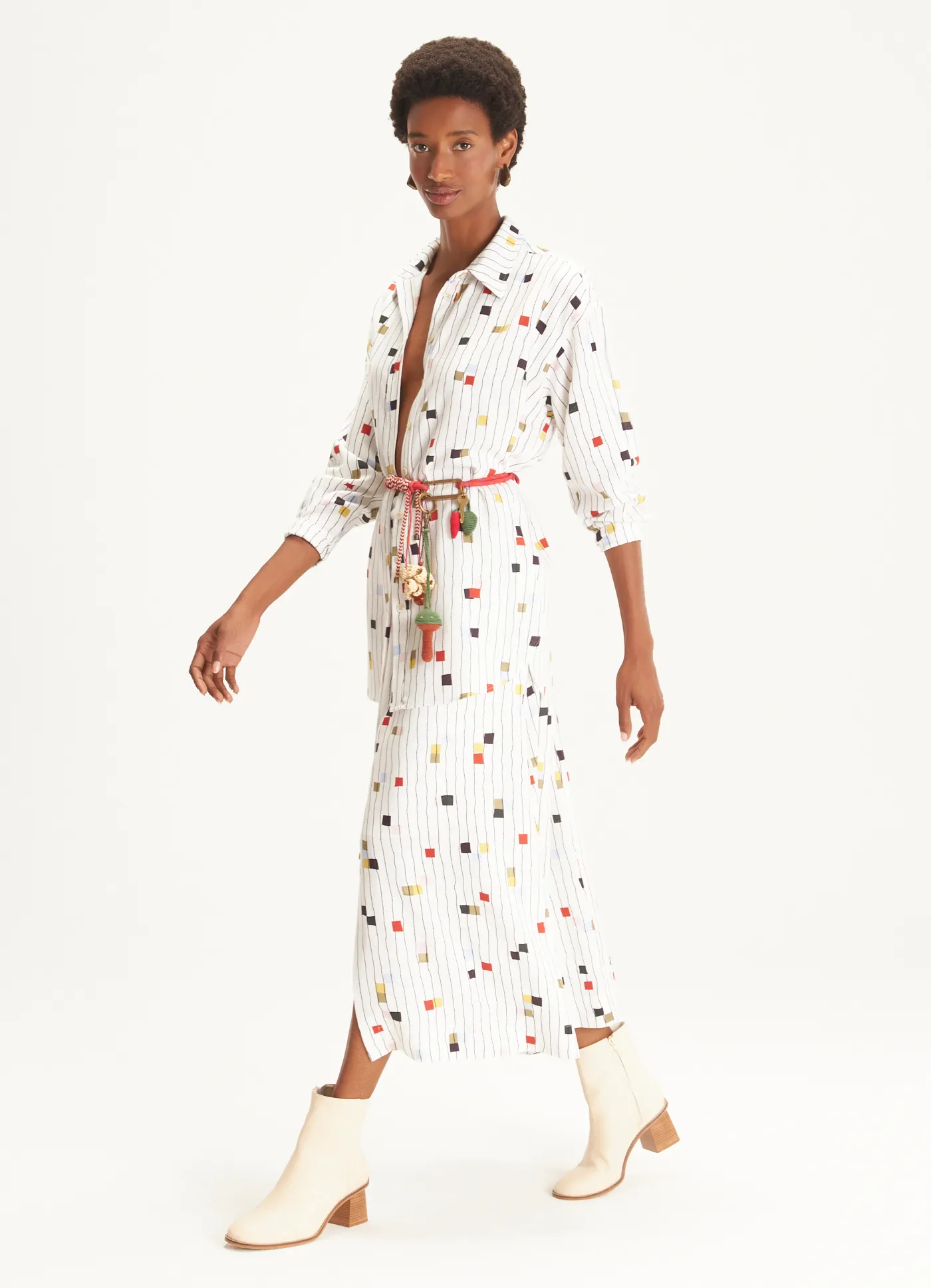 Saia estampada pixel