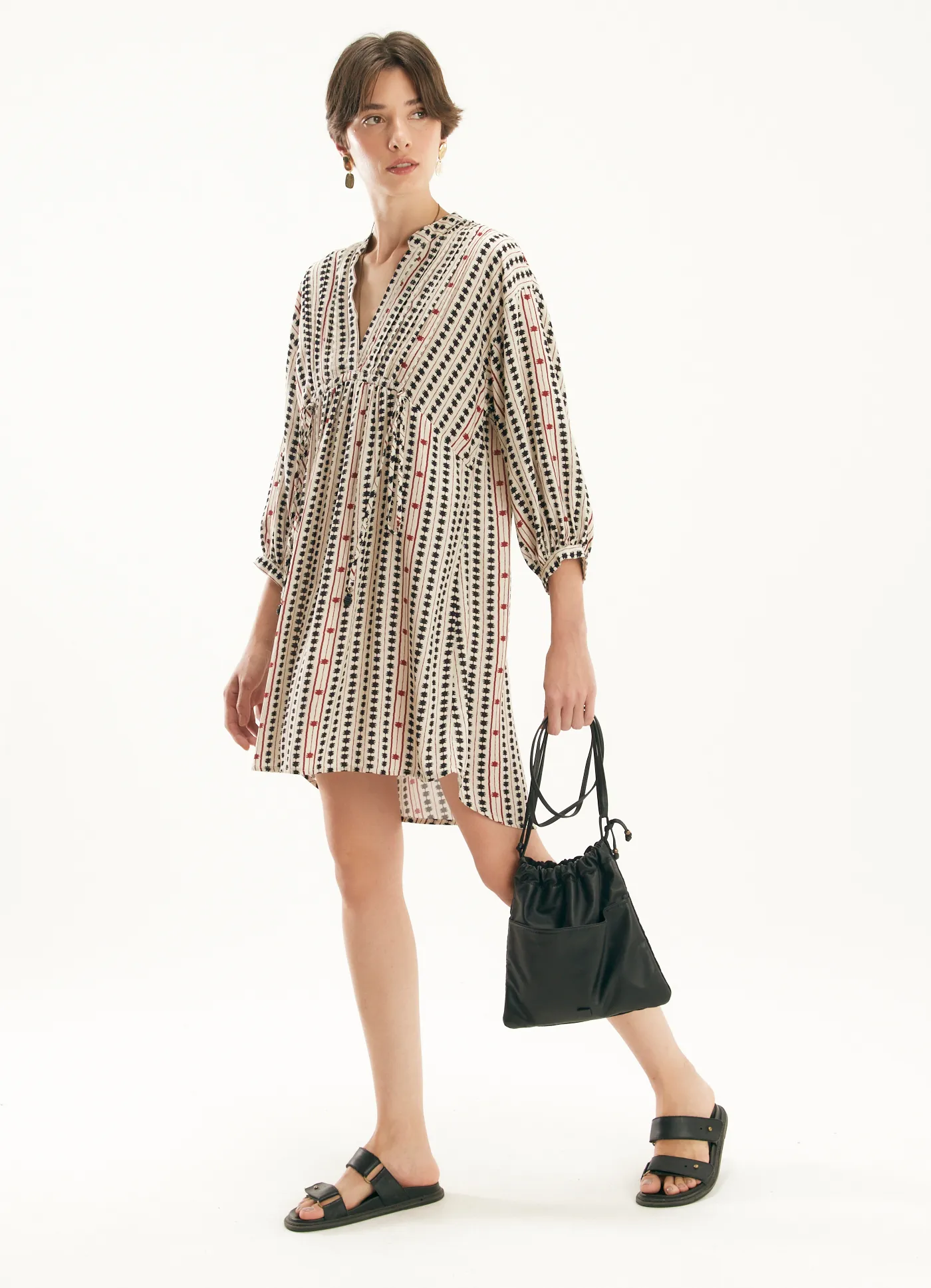 Vestido curto estampado montana