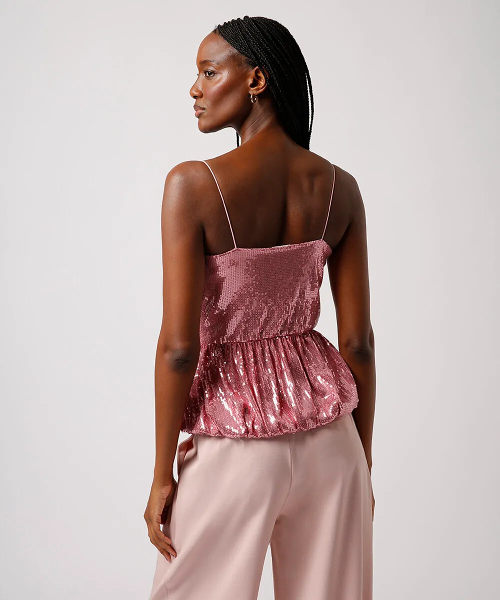 blusa balonê de paetê mindset rosa — foto 2