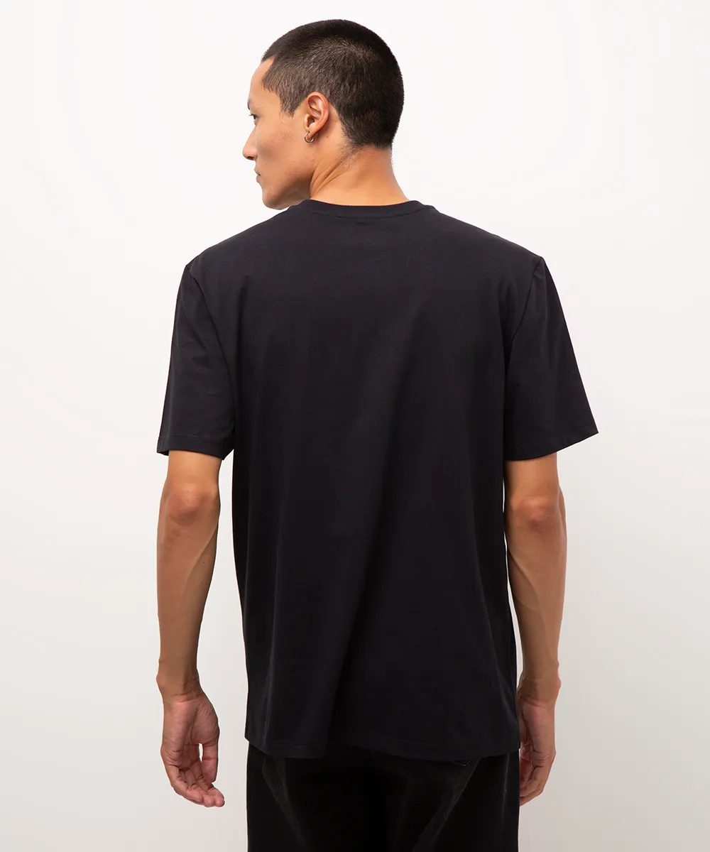camiseta de algodão manga curta fearless preto — foto 4