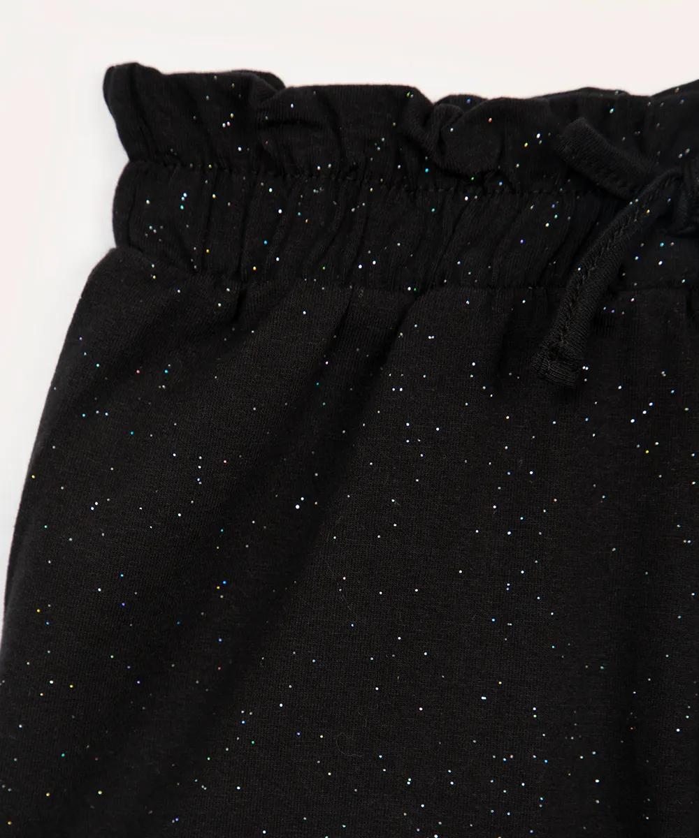 short infantil clochard glitter preto — foto 4