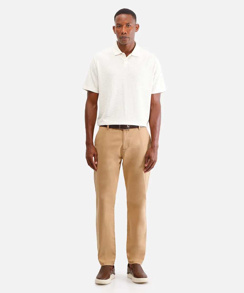 polo masculina de algodão texturizada off white — foto 3