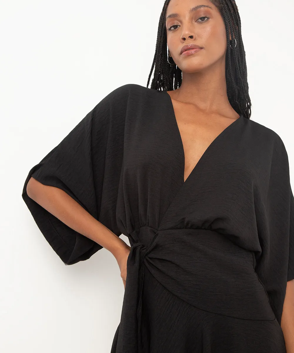 vestido transpassado curto preto — foto 4