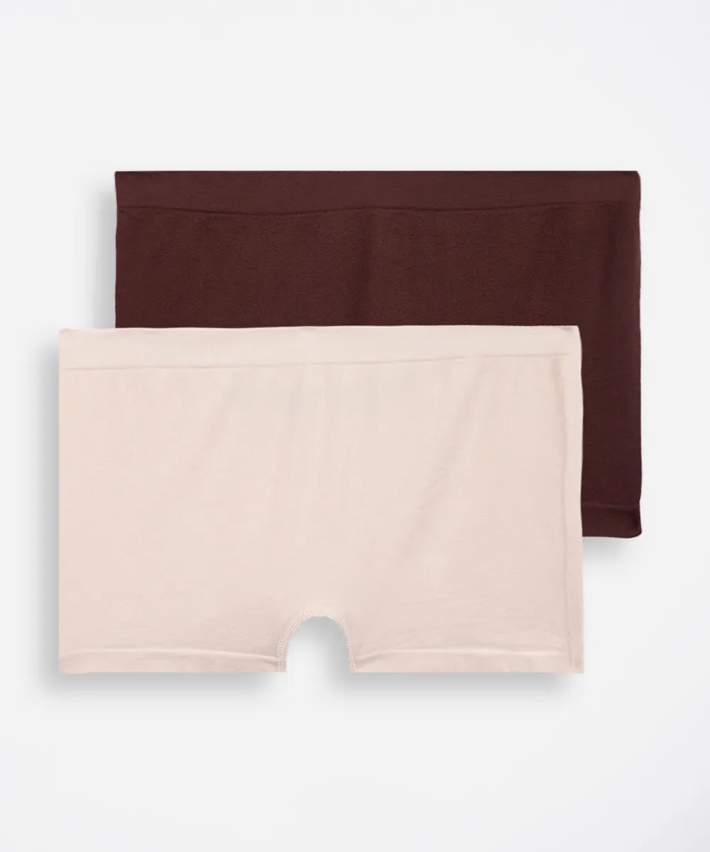 kit de 2 calcinhas boyshort de poliamida sem costura colorido — foto 5
