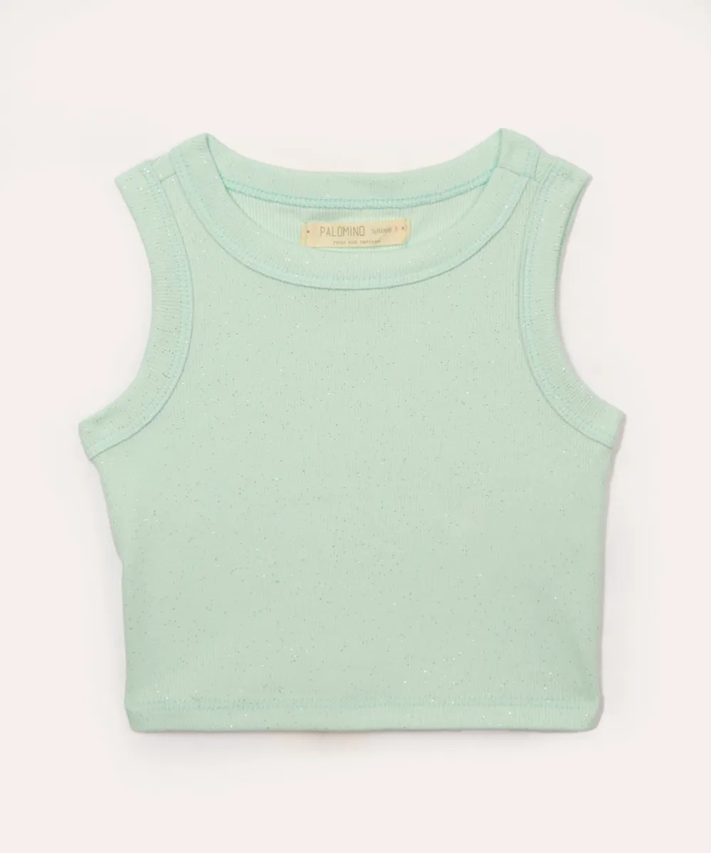 regata infantil com glitter verde