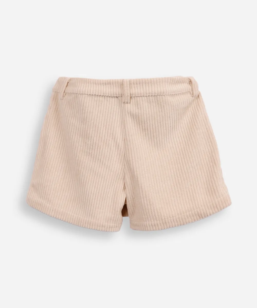 short saia infantil texturizada bege — foto 2