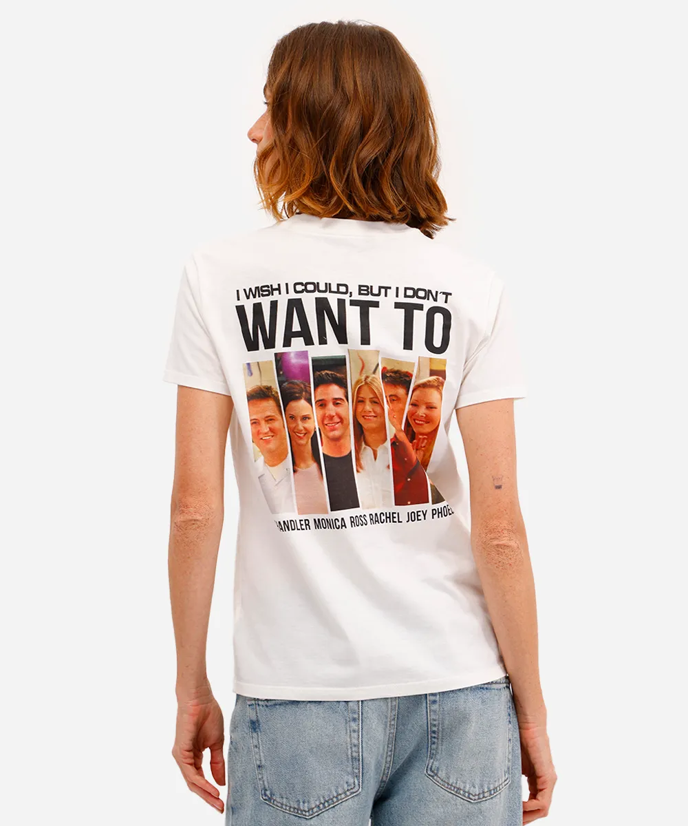camiseta feminina de algodão friends off white — foto 2