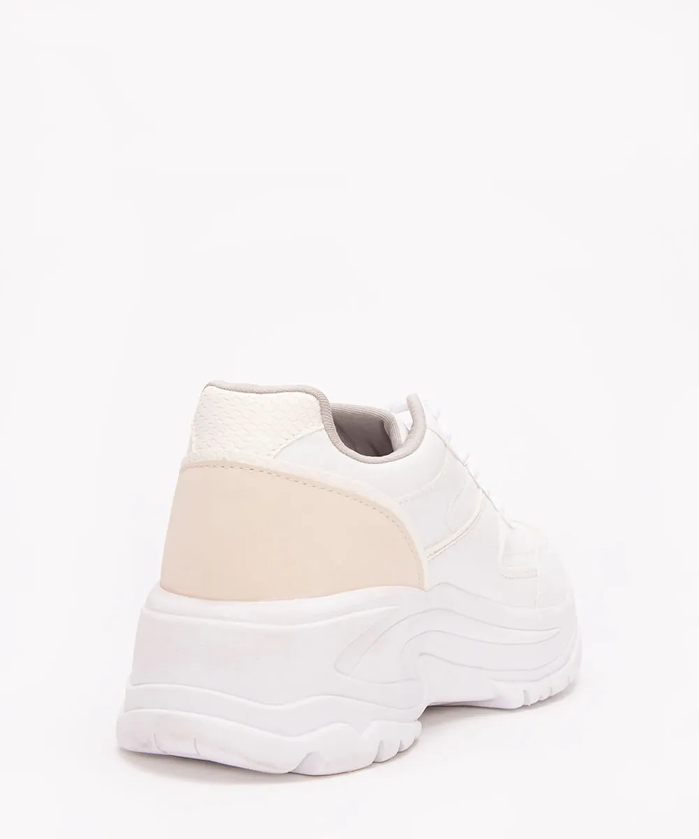 tênis chunky com recortes branco — foto 3