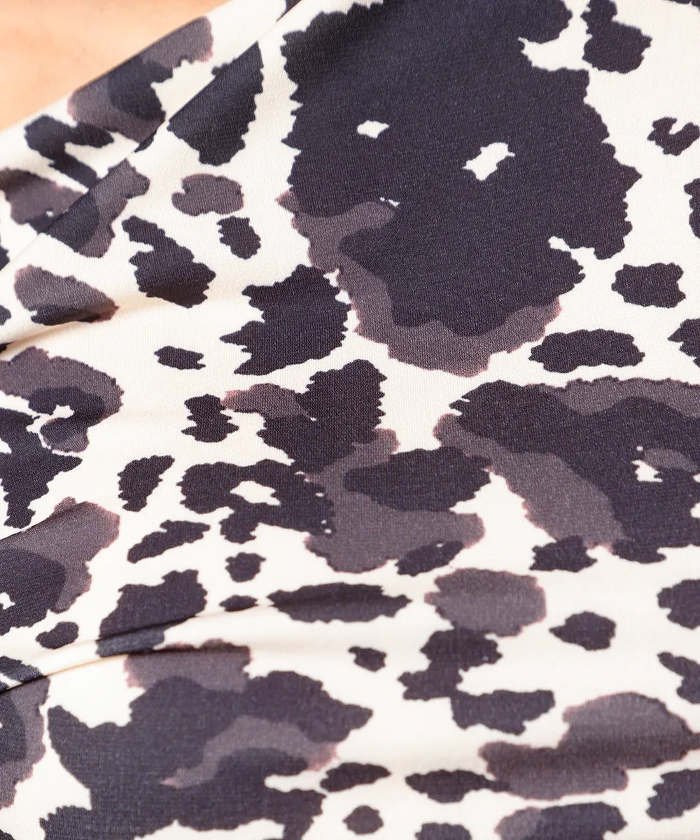blusa feminina cow print franzida mindset colorida — foto 5