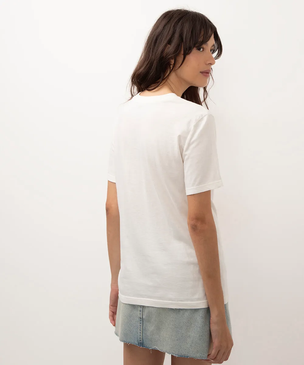 camiseta de algodão jennifer lopez off white — foto 4
