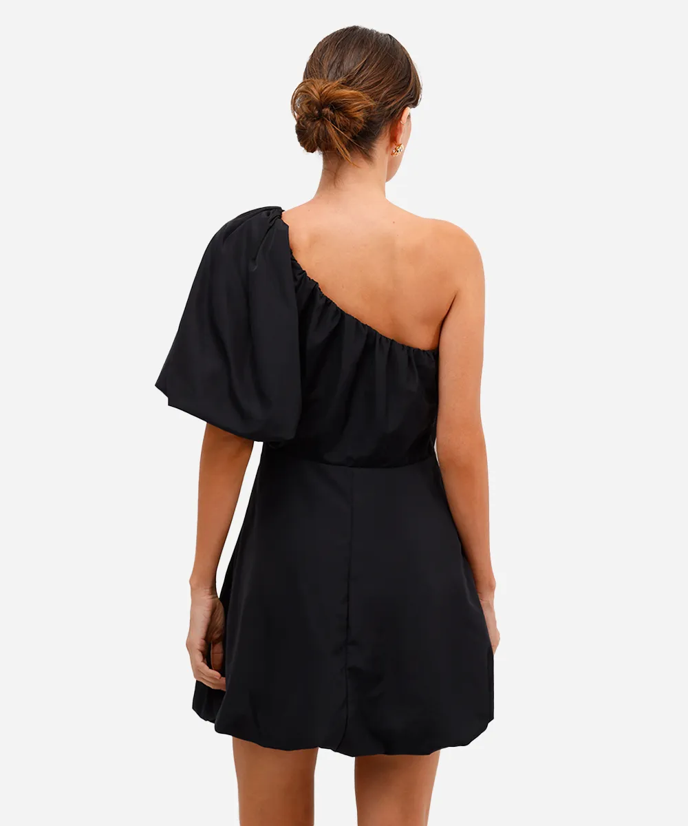 vestido curto balonê feminino manga bufante preto — foto 2