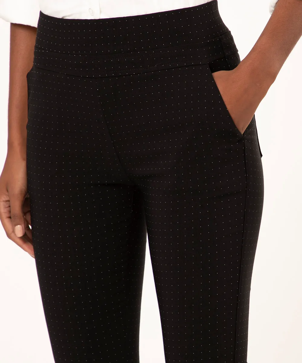 calça legging em jacquard poá preta — foto 4
