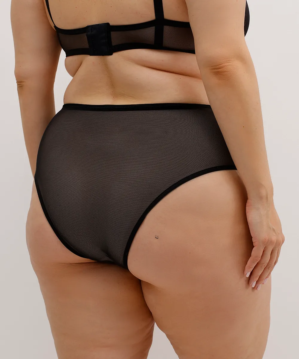 calcinha feminina cintura alta plus size mindset preta — foto 3
