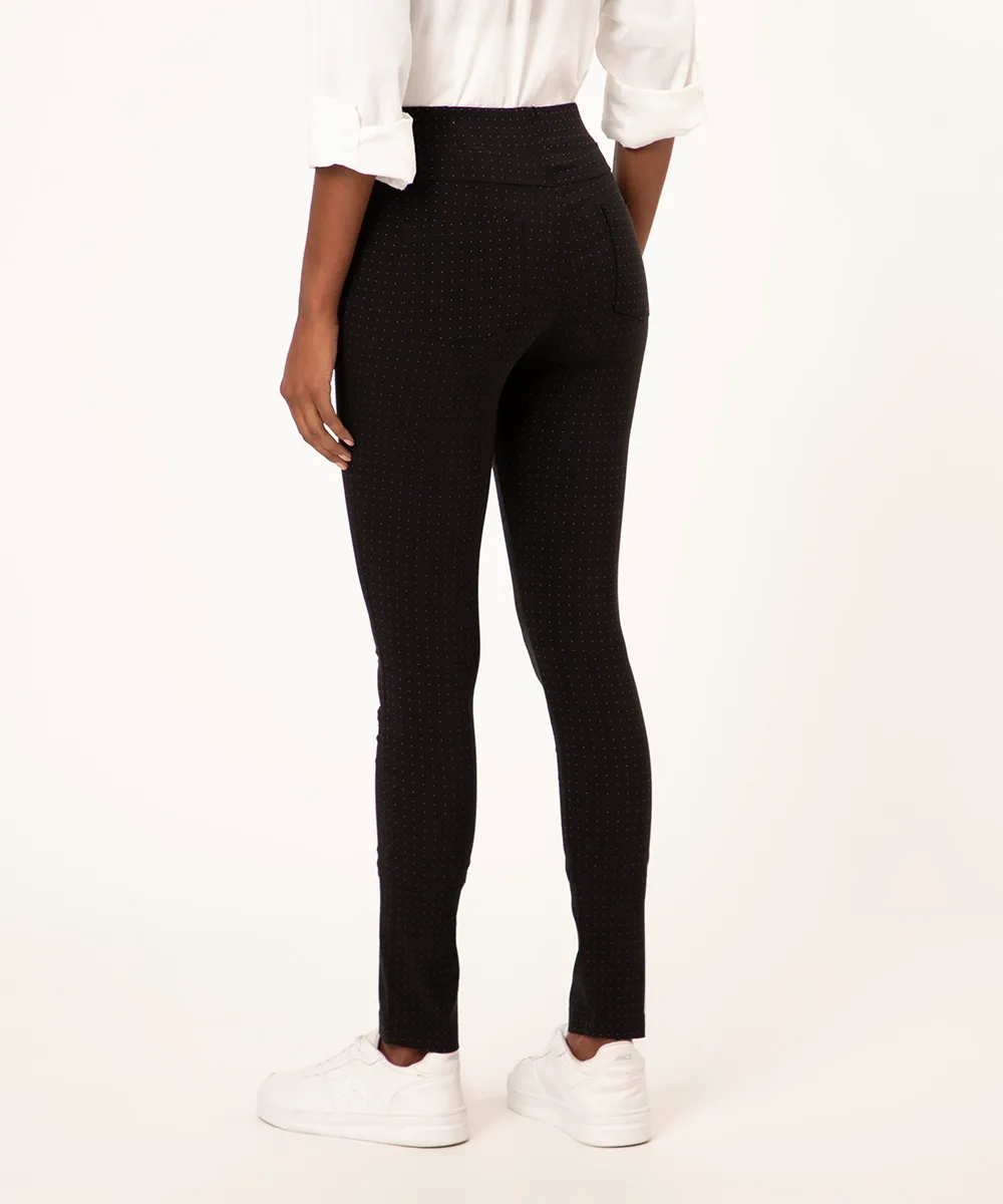 calça legging em jacquard poá preta — foto 3