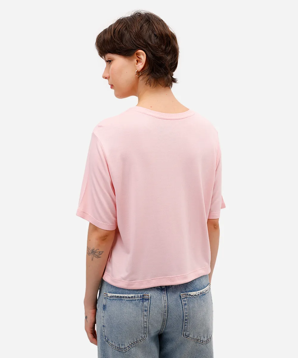 camiseta feminina de viscose hello kitty com amarração rosa — foto 4