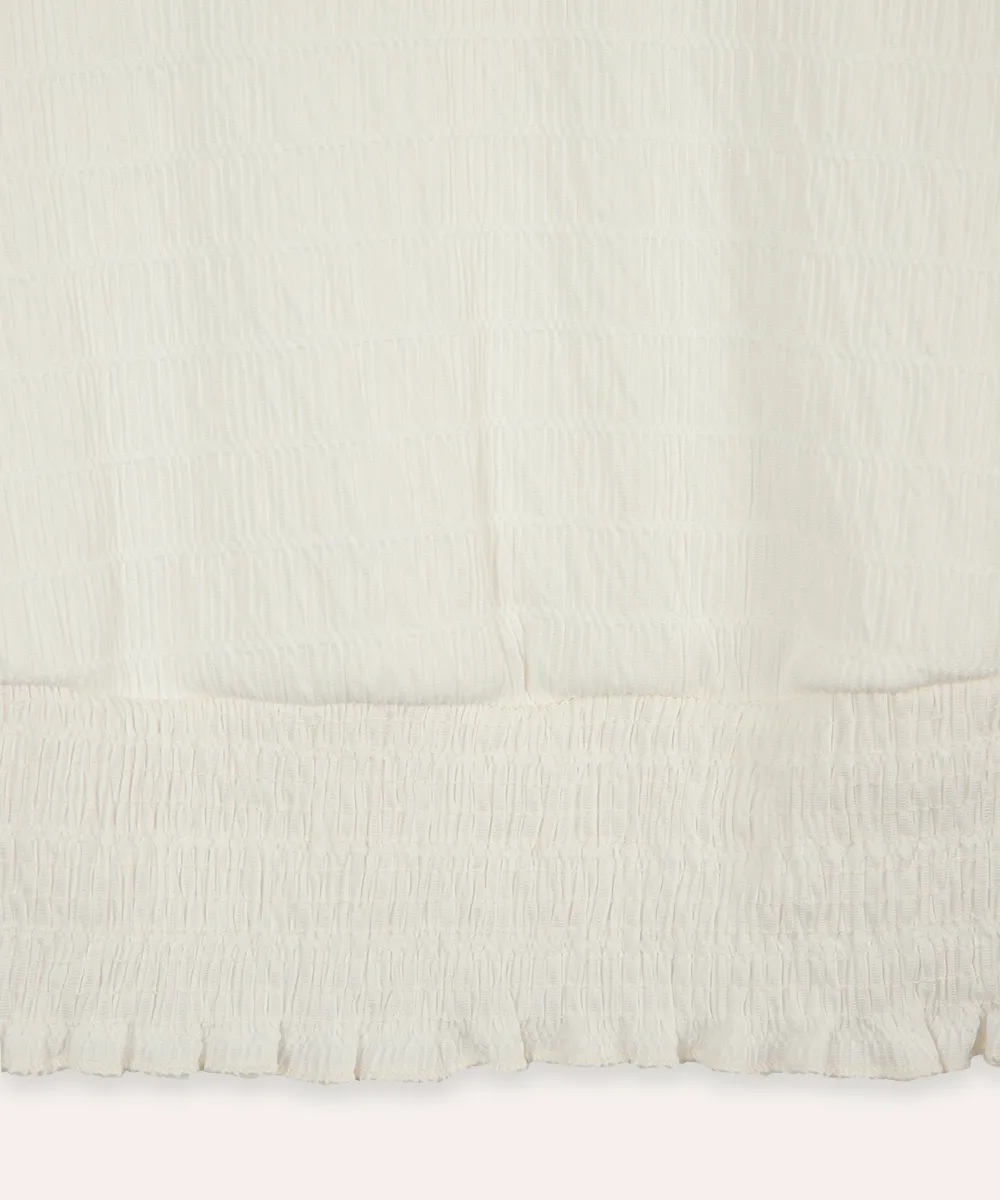 cropped juvenil com lastex texturizado off white — foto 4