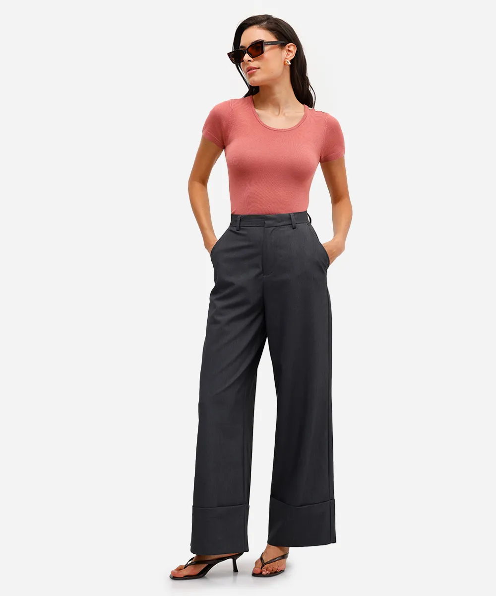 blusa baby look feminina de tricot com botões rosa — foto 3