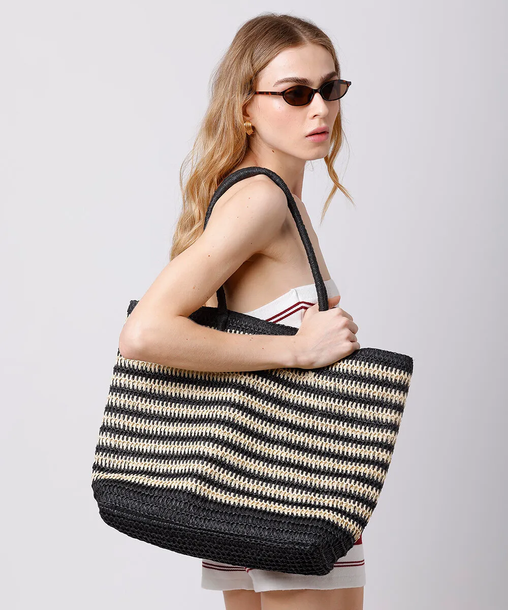bolsa shopper texturizada listrada mindset colorida