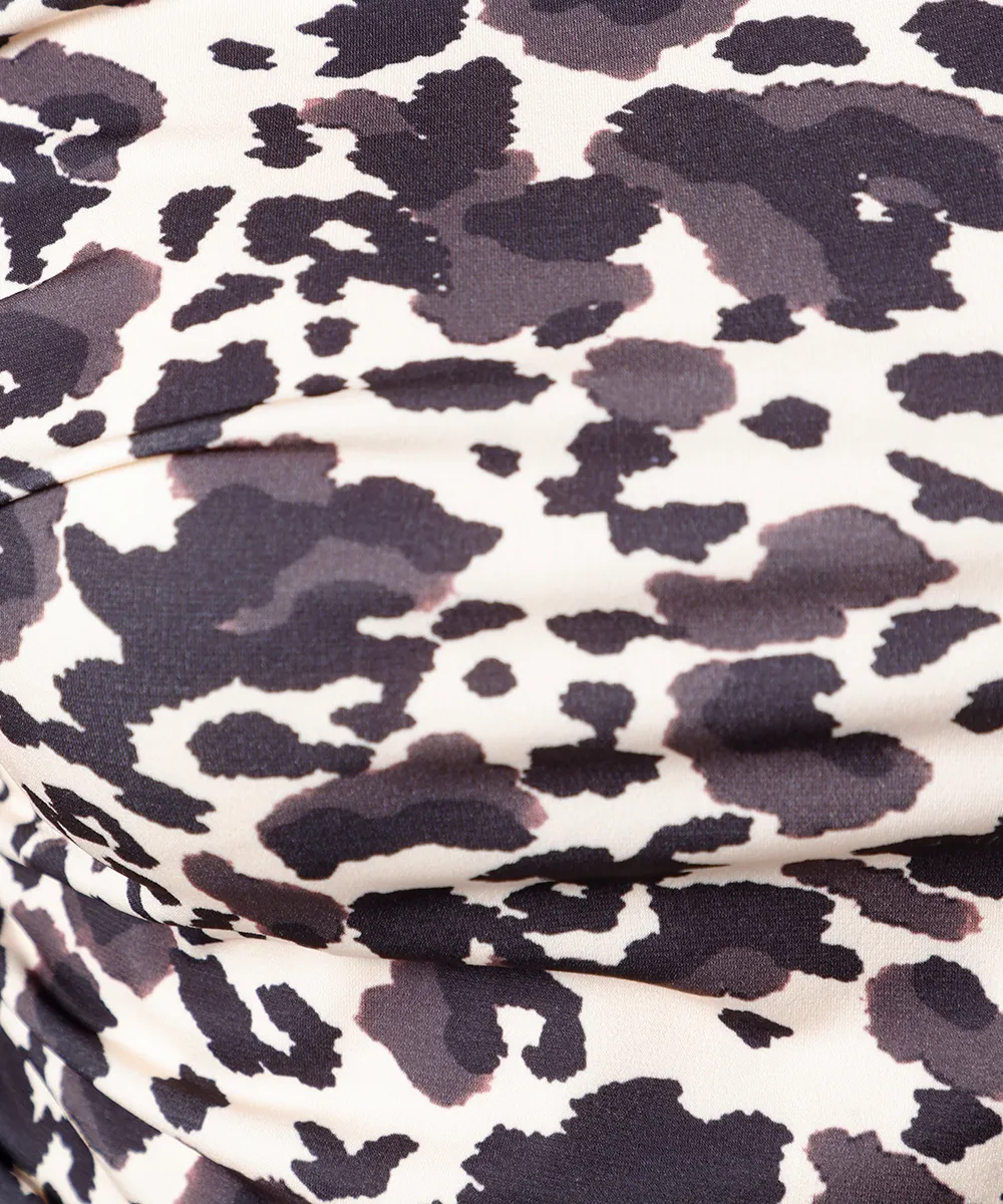 blusa feminina cow print franzida mindset colorida — foto 4
