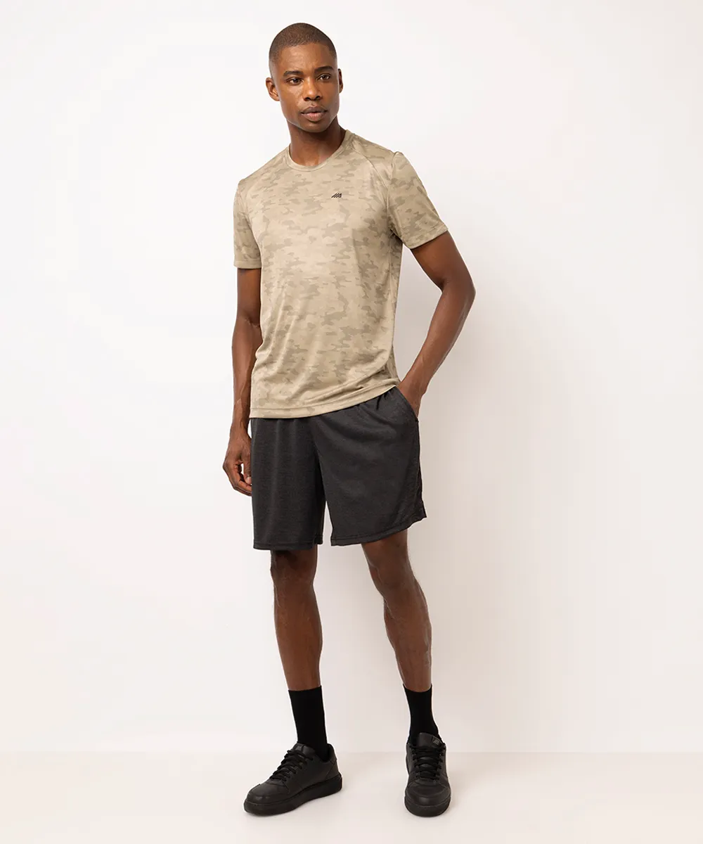 short masculino esportivo com bolso preto