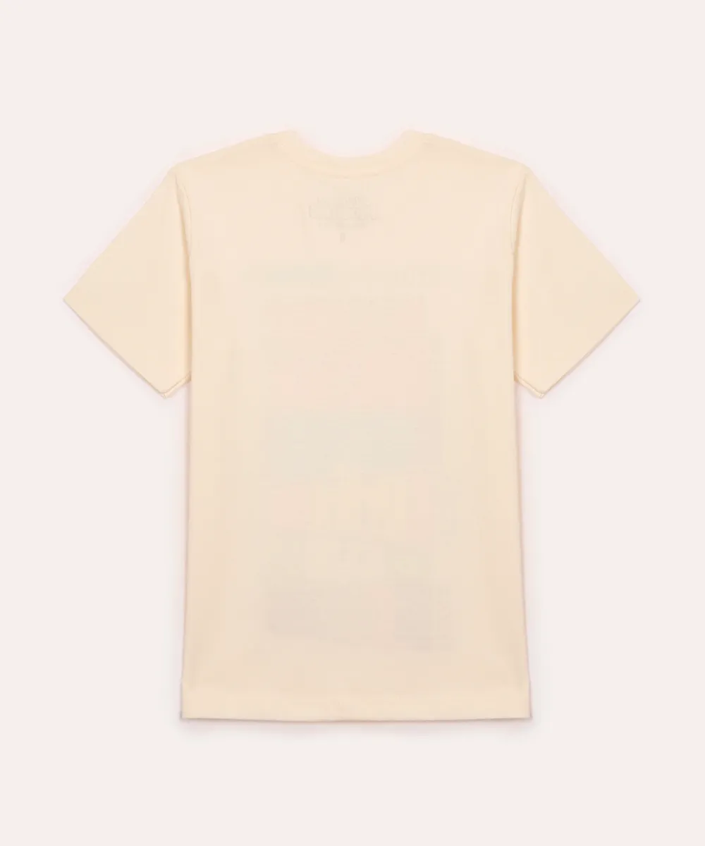 camiseta de algodão infantil turma do problems off white — foto 3