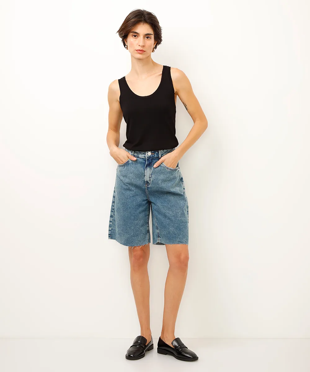 regata básica de tricot preto — foto 3