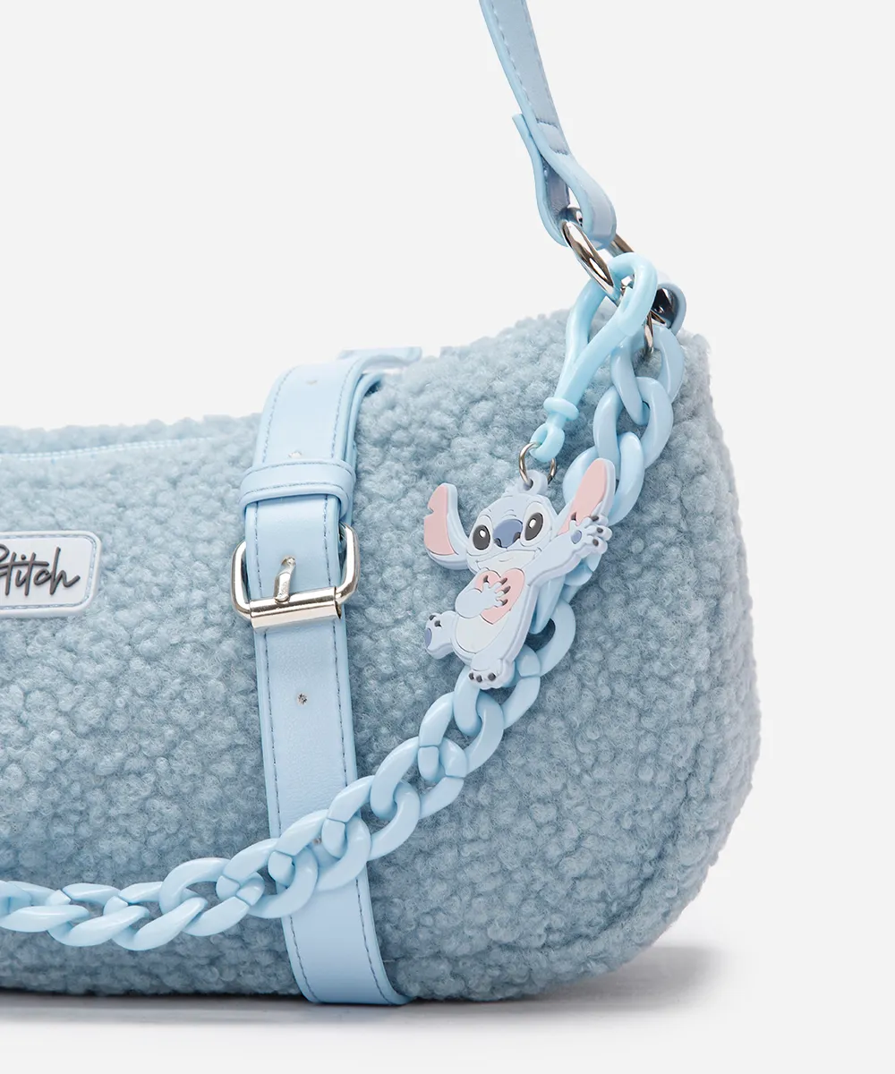bolsa baguete com corrente stitch azul — foto 4