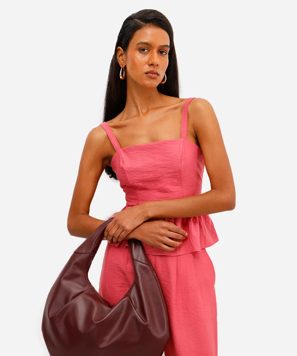 bata feminina de viscose texturizada rosa — foto 4