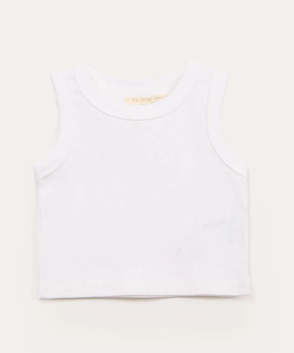 regata infantil com glitter off white — foto 2